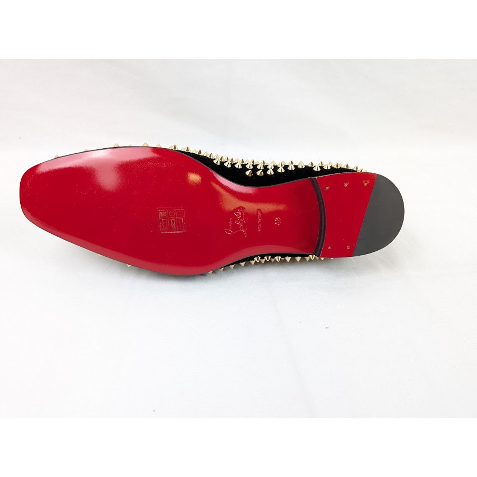 Christian Louboutin o1rshd1 Dandelion Spikes Flat Shoes in Black/Dorado Size US 9.5 / EU 42-43 - 12 Thumbnail