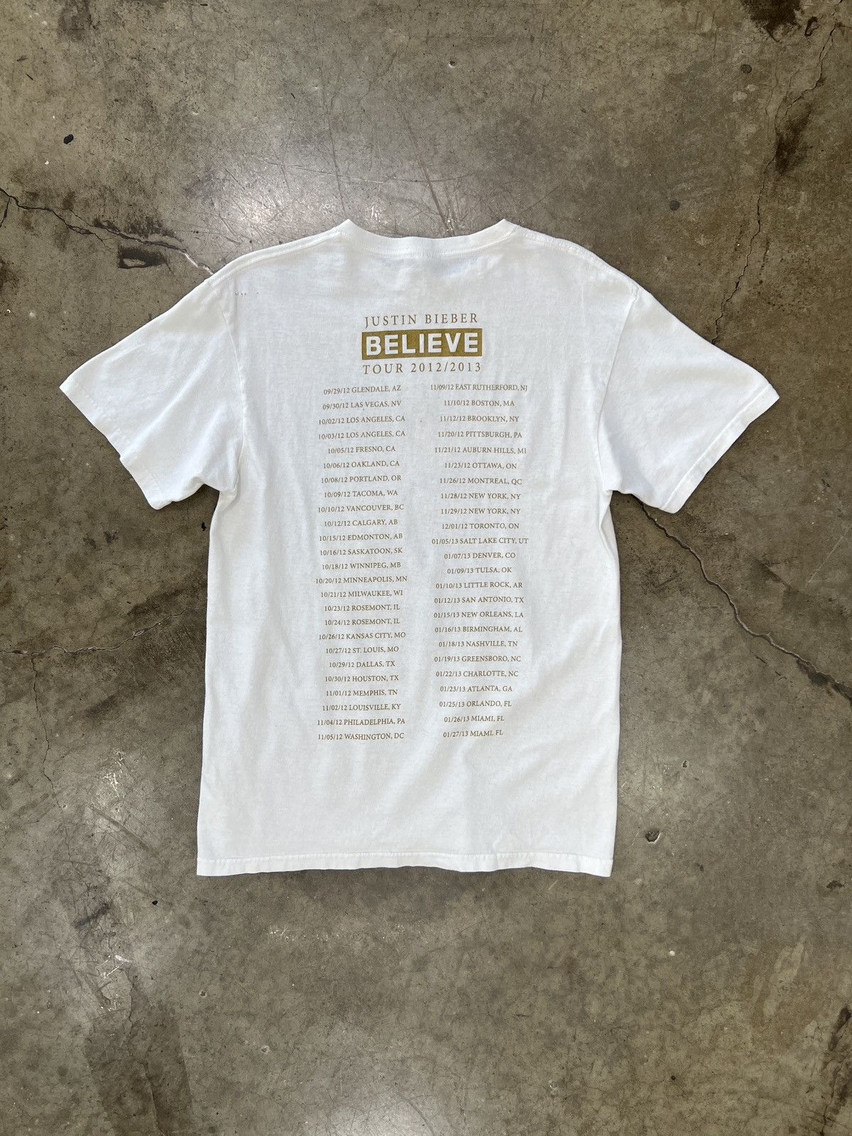 Band Tees Justin Bieber Believe Tour Concert Tee Medium Size US M / EU 48-50 / 2 - 5 Thumbnail