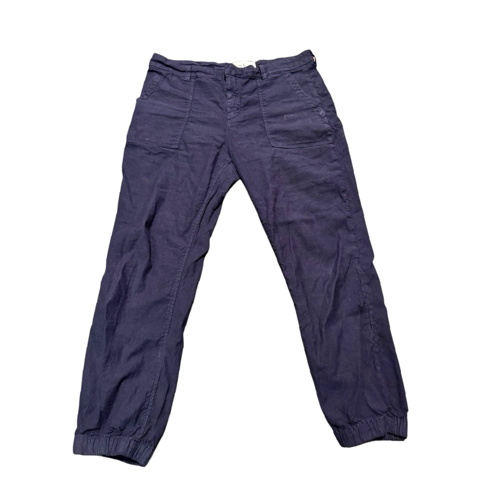 Frank & Eileen Frank & Eileen Size 10 Jameson Navy Linen Blend Jogger Pants Preppy Staple Size 34" / US 12 / IT 48 - 3 Thumbnail
