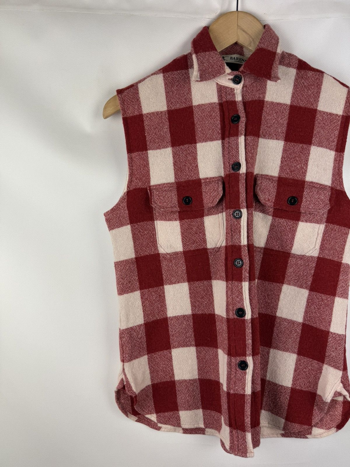 Barena Venezia Barena Venezia Sleeveless Plaid Wool Button Up Shirt Vest Size S / US 4 / IT 40 - 2 Thumbnail