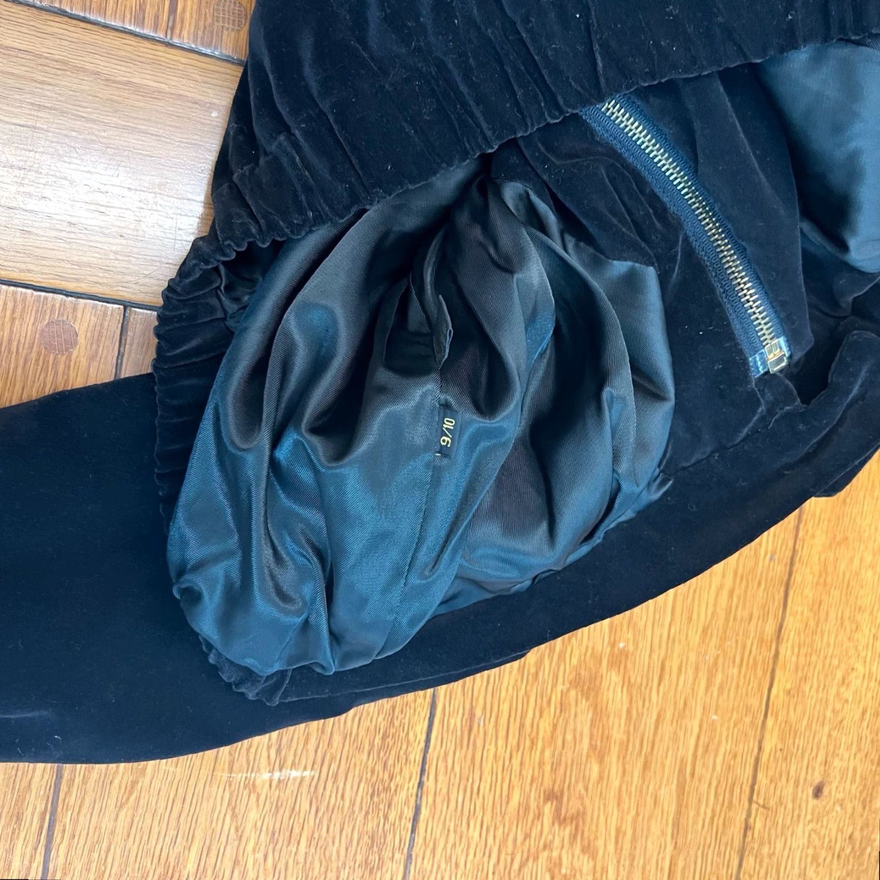Velour ABVIEN Cotton Velour Full Zip Moto Outerwear Women's Size L Black Jacket Size L / US 10 / IT 46 - 7 Thumbnail