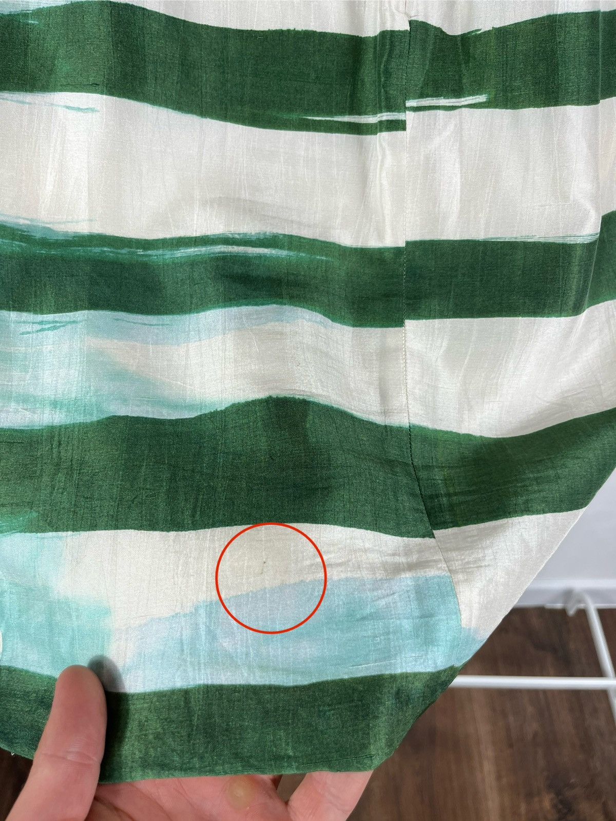 Emporio Armani Emporio Armani Women’s Green White Striped Skirt IT 40 Size 27" / US 4 / IT 40 - 9 Thumbnail