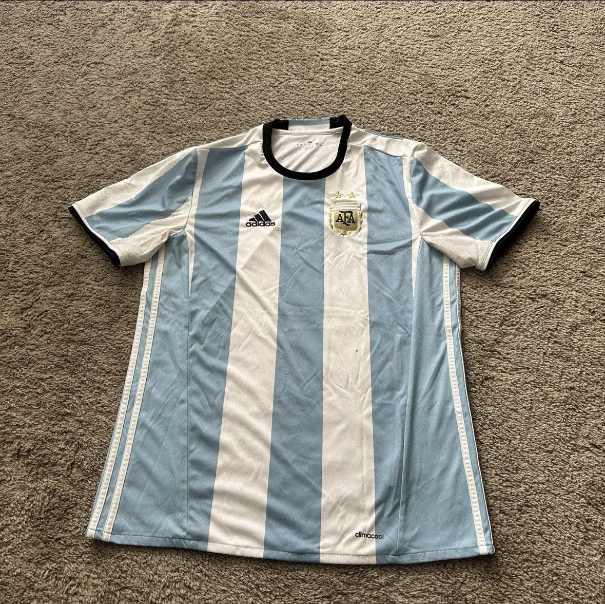 Adidas Vintage Argentina Adidas Soccer Jersey Size US L / EU 52-54 / 3 - 1 Thumbnail