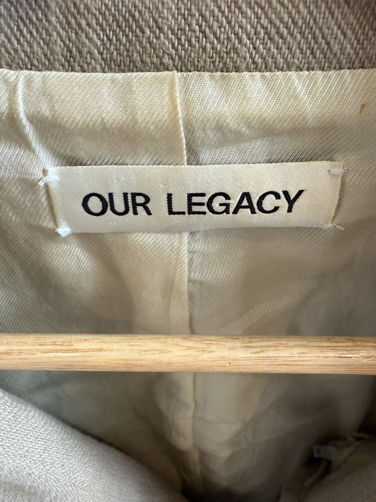 Our Legacy Our Legacy Unconstructed DB Blazer Khaki True Cotton Twill Size 38R - 3 Thumbnail