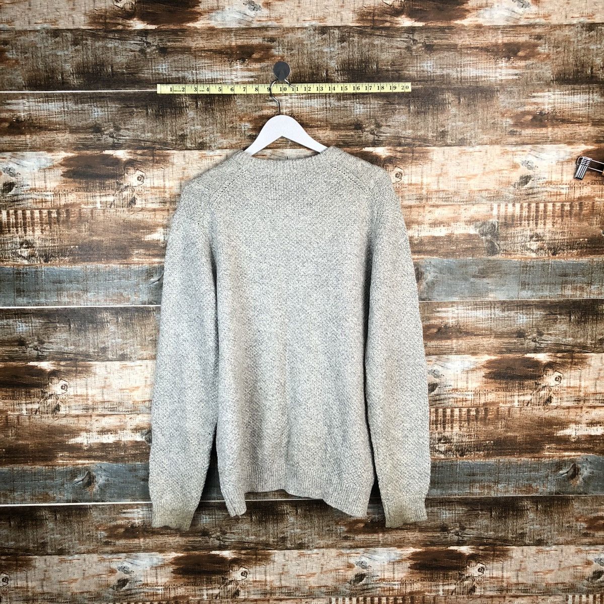 Homespun Knitwear × Japanese Brand × Vintage Uniqlo Heatech Grey Knitwear #A1710 Size XL / US 12-14 / IT 48-50 - 12 Thumbnail