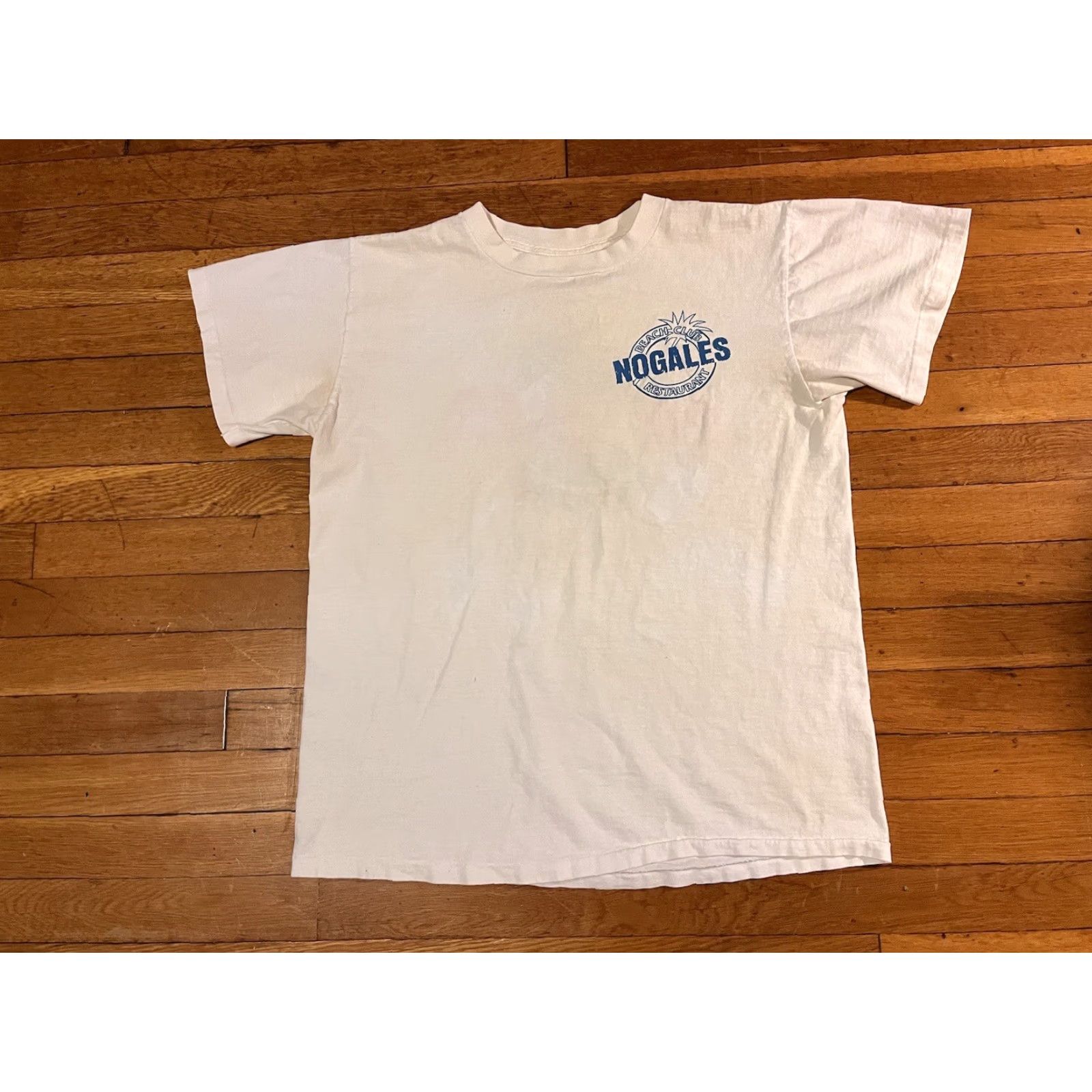 Vintage VINTAGE Nogales Beach Club Arizona Shirt Men’s Large White Double-Sided 90s T-Shirt Size US L / EU 52-54 / 3 - 2 Thumbnail