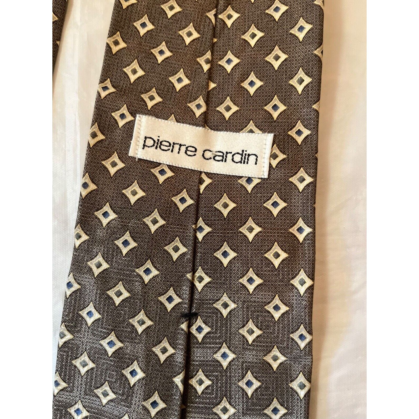 Pierre Cardin Pierre Cardin Silk Tie ~ Off Brown ~ Necktie ~ Size ONE SIZE - 4 Thumbnail