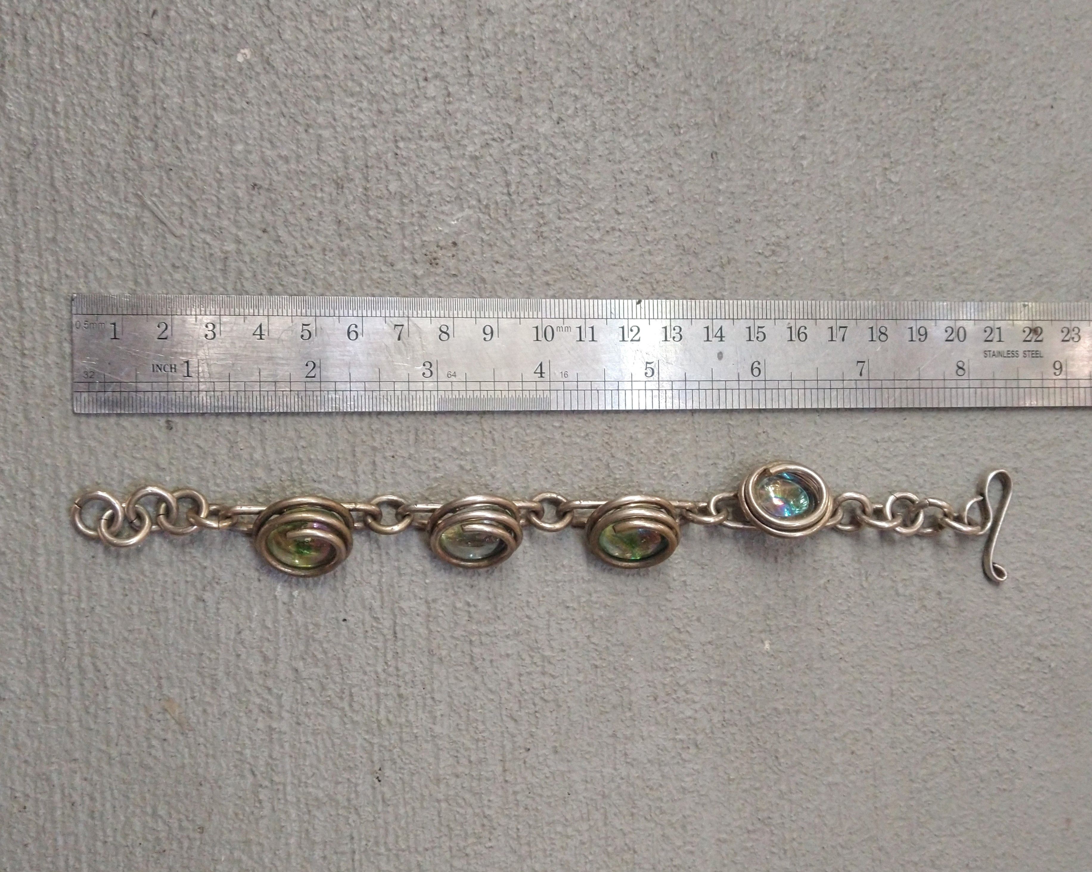 Jewelry × Vintage Vintage Sterling Silver Bracelet 8.25" Marble Modern Size ONE SIZE - 11 Thumbnail
