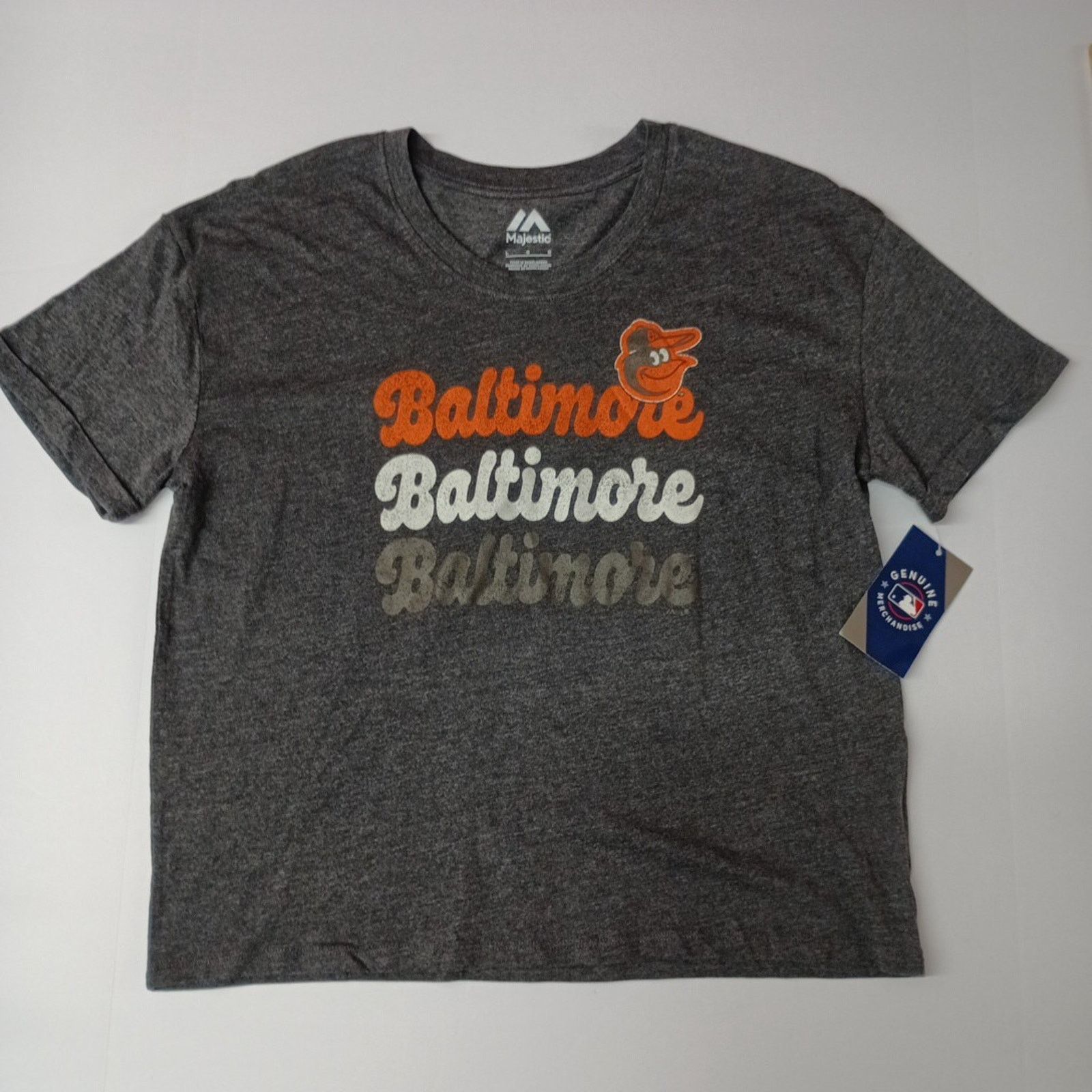Majestic Majestic Baltimore Orioles T-shirt Women’s Size L Gray MLB Size L / US 10 / IT 46 - 1 Thumbnail