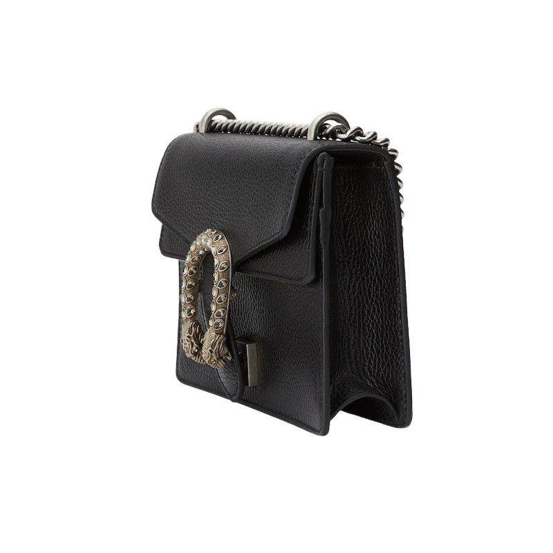 Gucci GUCCI Dionysus Mini Black Leather Shoulder Bag New Auth Size ONE SIZE - 2 Thumbnail