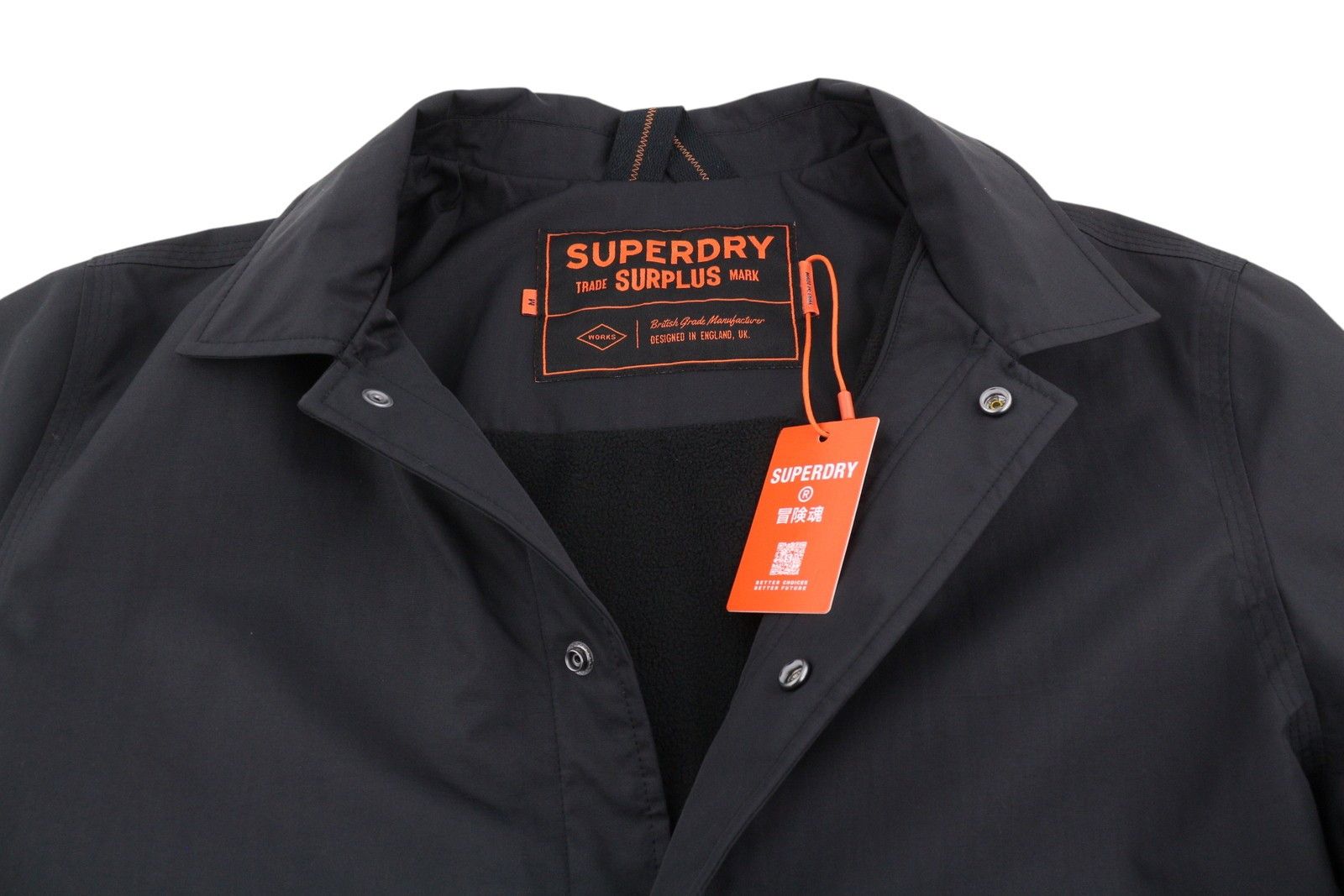 Superdry Nylon Coach M Black Snap Spread Light 87143 Size US M / EU 48-50 / 2 - 6 Thumbnail