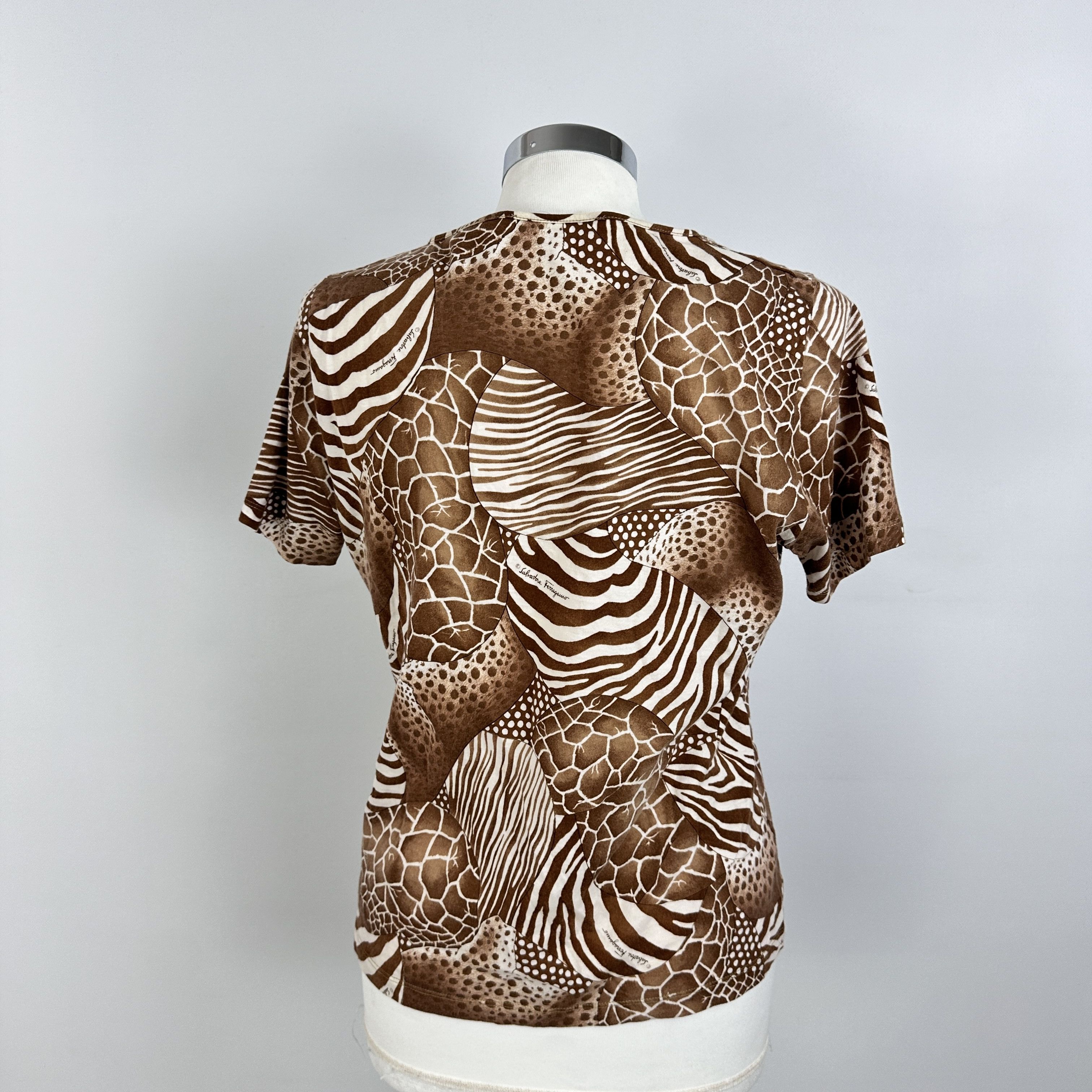 Salvatore Ferragamo T-shirt Salvatore Ferragamo Animalier – XL Size XL / US 12-14 / IT 48-50 - 7 Thumbnail