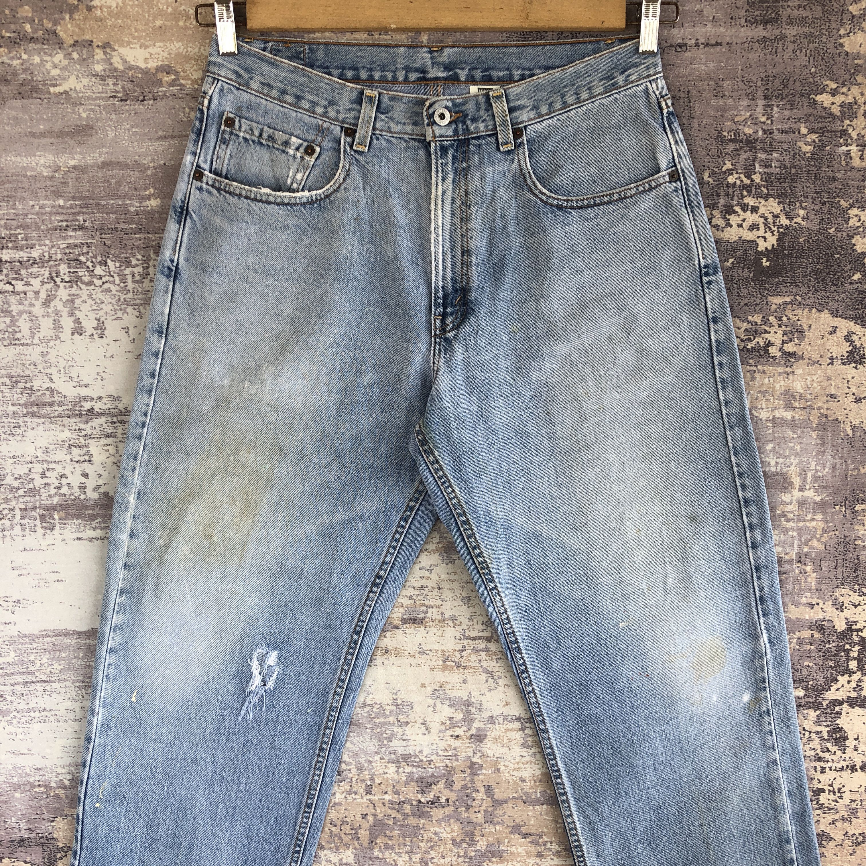 Levi's × Vintage Vintage Levis 569 Sun Faded Baggy Jeans Levi's Ripped Denim Size US 32 / EU 48 - 3 Thumbnail