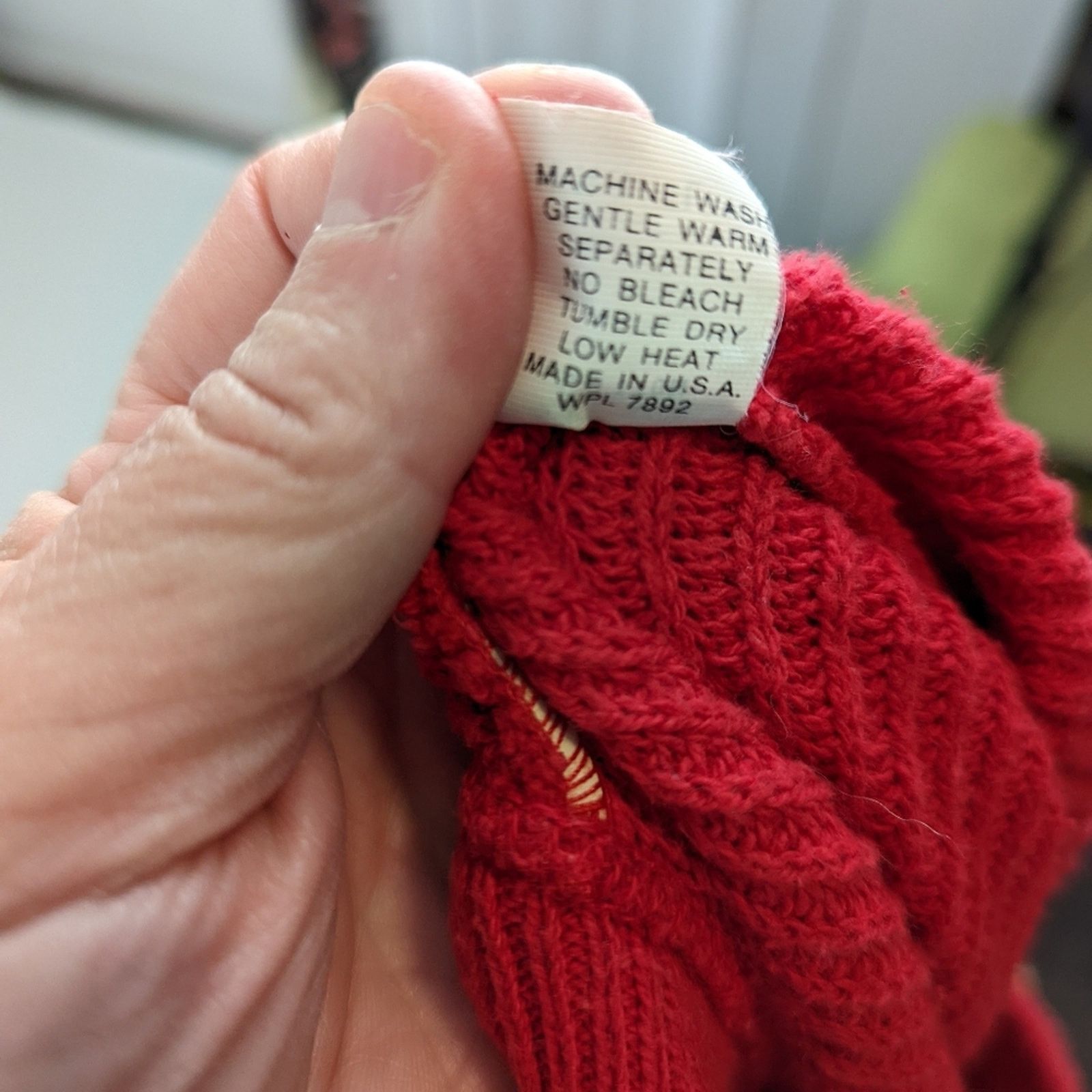 Lands' End Land's End Red Knit Vintage Sweater L Size US L / EU 52-54 / 3 - 7 Thumbnail