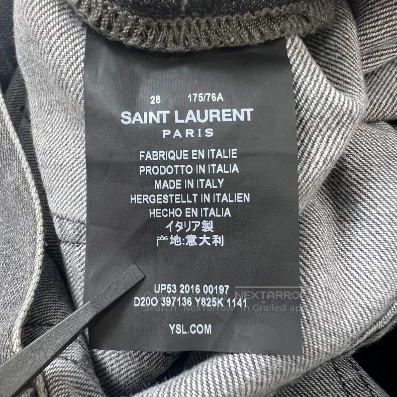 Saint Laurent Paris Saint Laurent Paris Smoke Gray Basic Denim Jeans Size US 28 / EU 44 - 5 Thumbnail