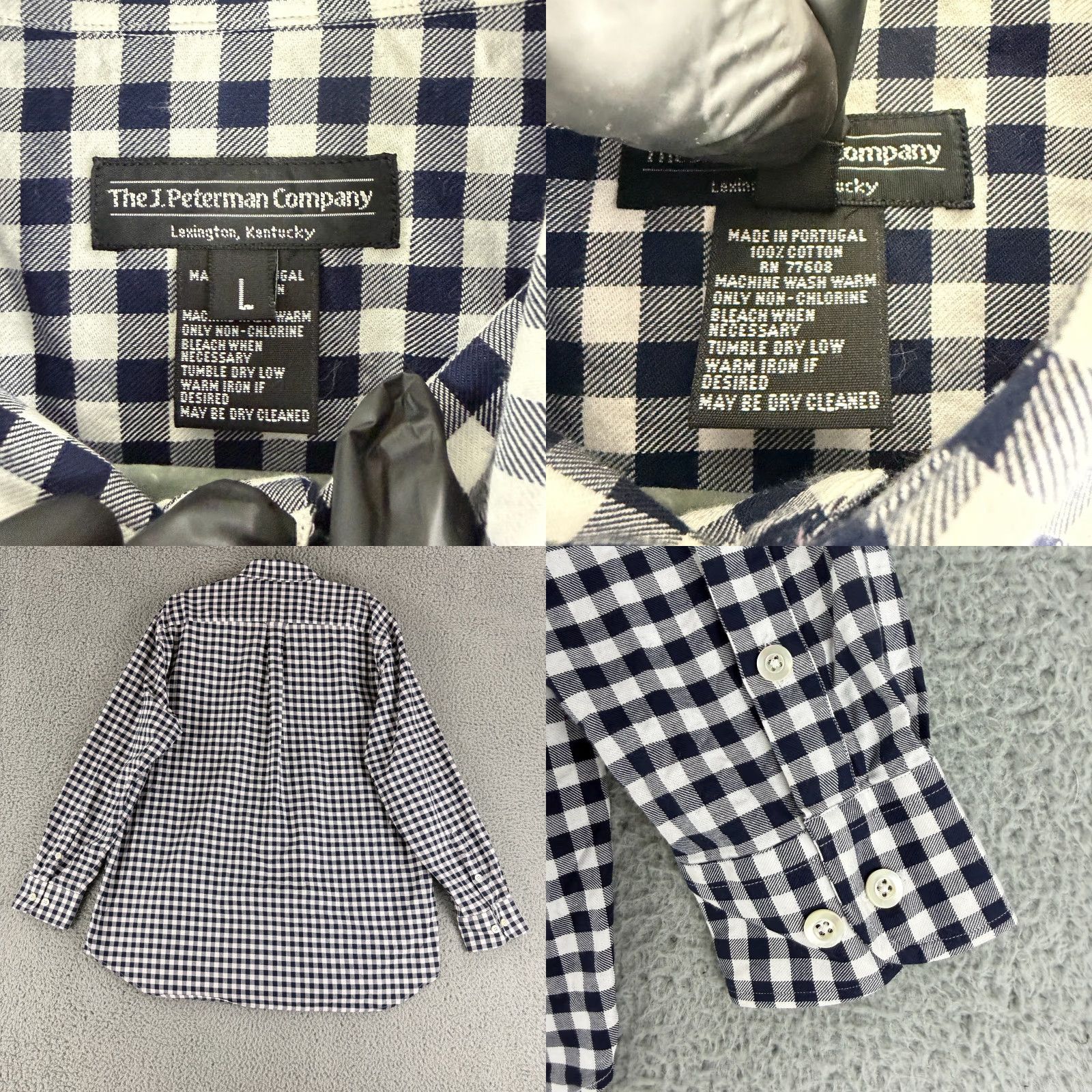 Vintage J. Peterman Button-Down Shirt Mens L Blue White Check Long Sleeve Shirt Mens Large Blue White Check Long Sleeve Size US L / EU 52-54 / 3 - 8 Thumbnail