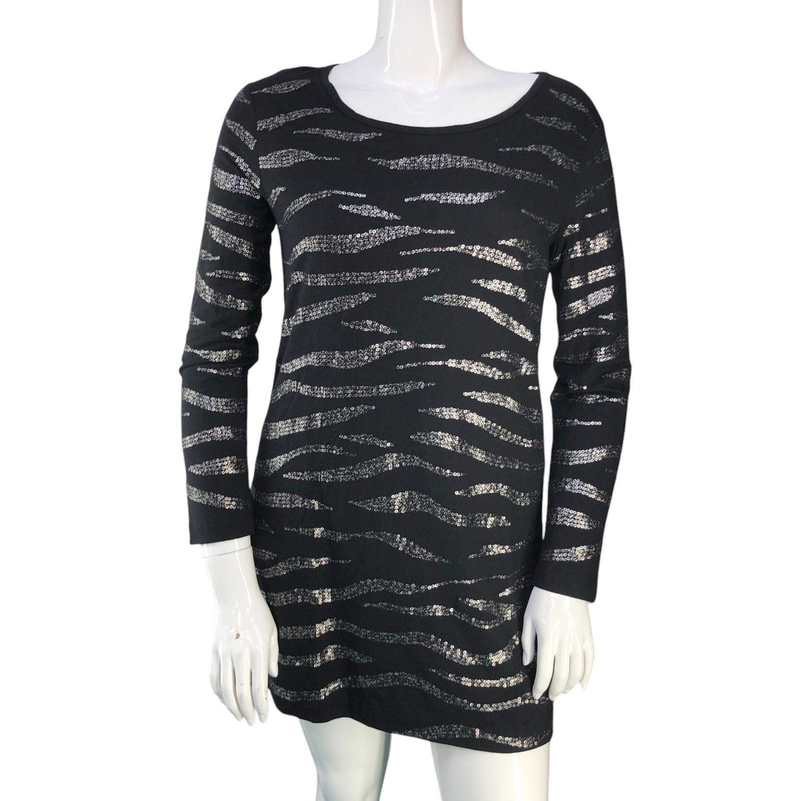 Vass Joan Vass Size 2 US 12/14 Tunic Top Animal Pattern Sequin Size XL / US 12-14 / IT 48-50 - 11 Thumbnail