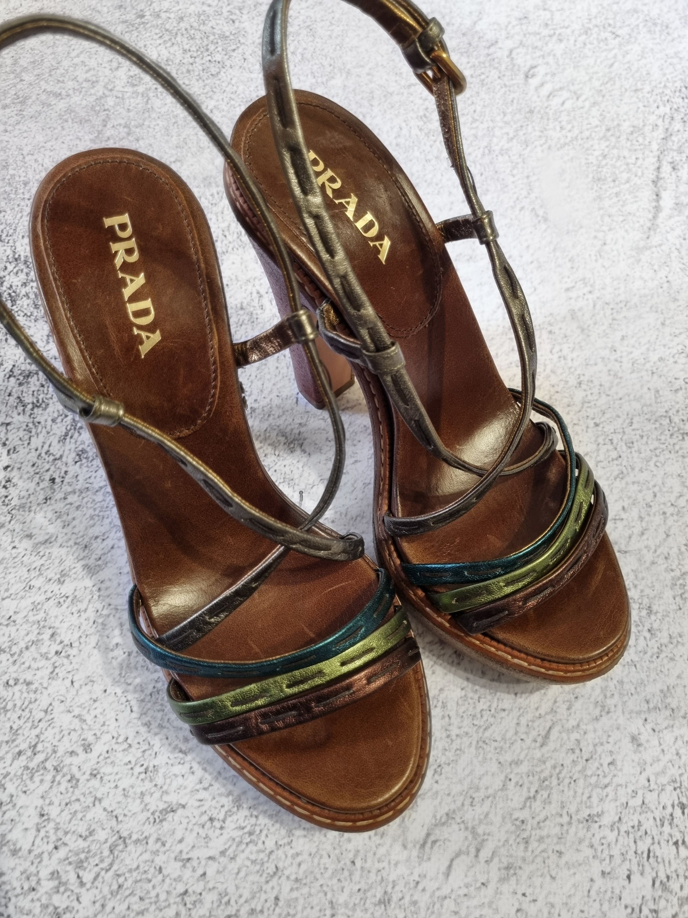 Prada Vintage Prada Leather High Heels Sandals Size US 5 / IT 35 - 5 Thumbnail