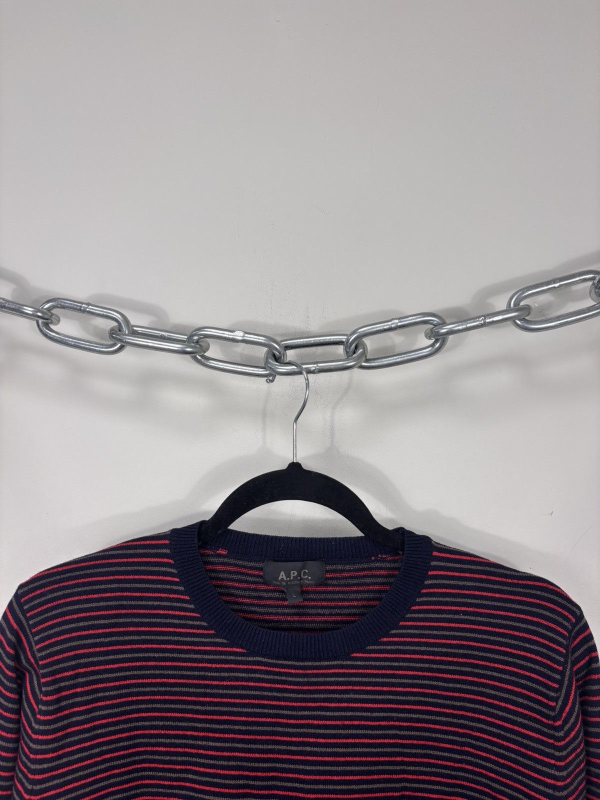 A.P.C. A.P.C. Men’s Multicolor Striped Wool Nylon Knit Sweater Size US L / EU 52-54 / 3 - 3 Thumbnail