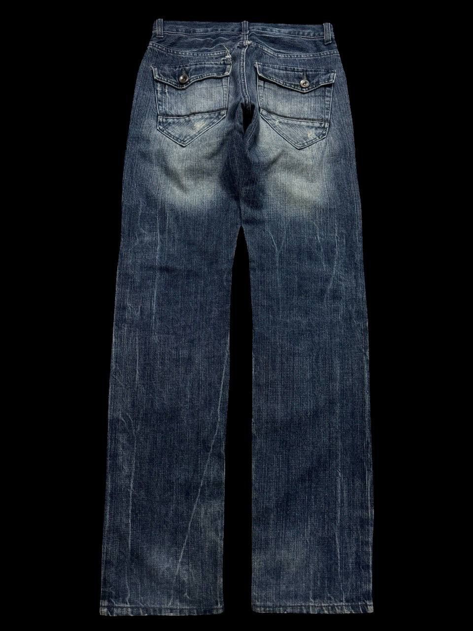 RARE Vintage Japanese Avail Jean Multizipper Pocket Mudwash