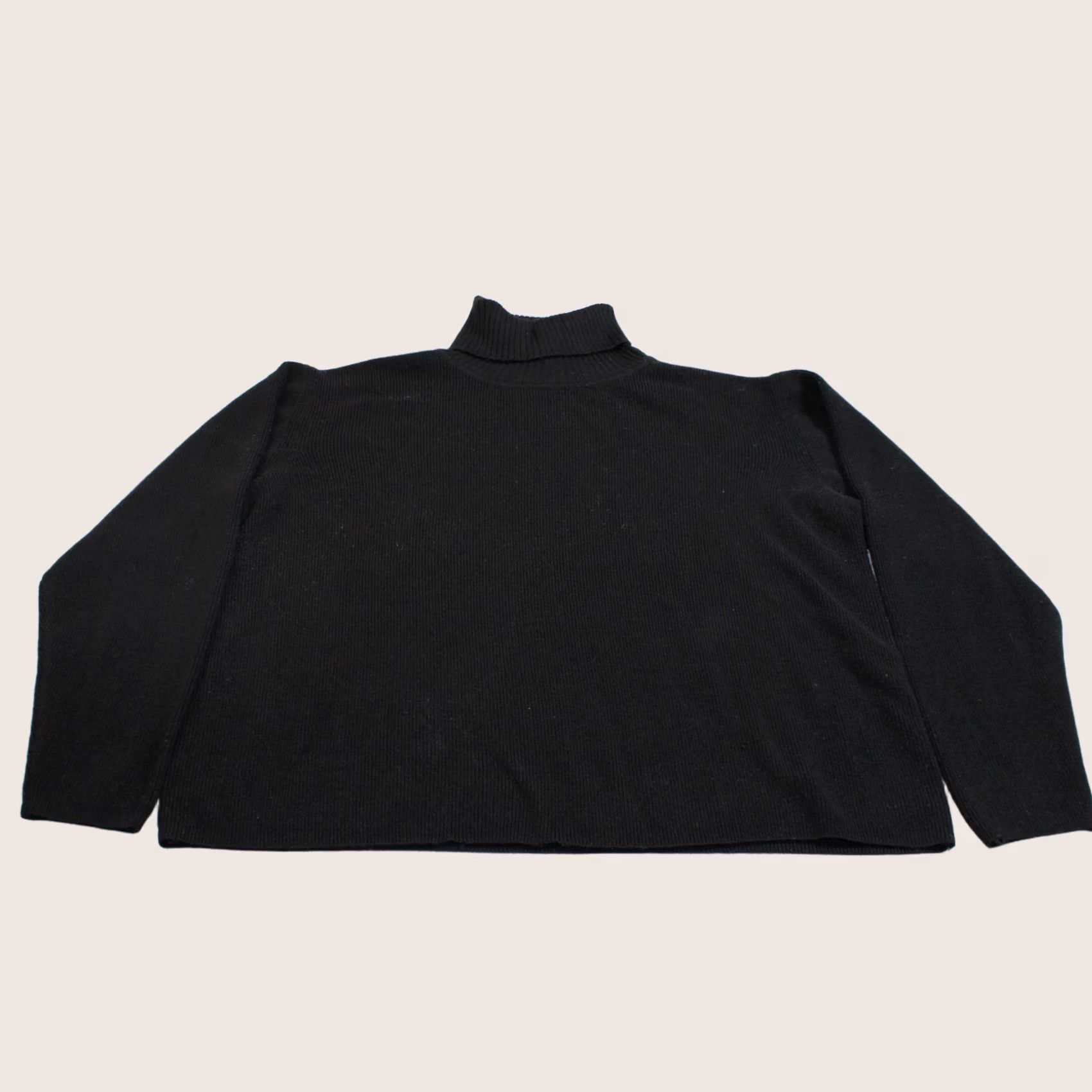 Armani VINTAGE Armani Collezioni Wool Sweater Women Large Black Heritage Quiet Luxury Size L / US 10 / IT 46 - 1 Thumbnail