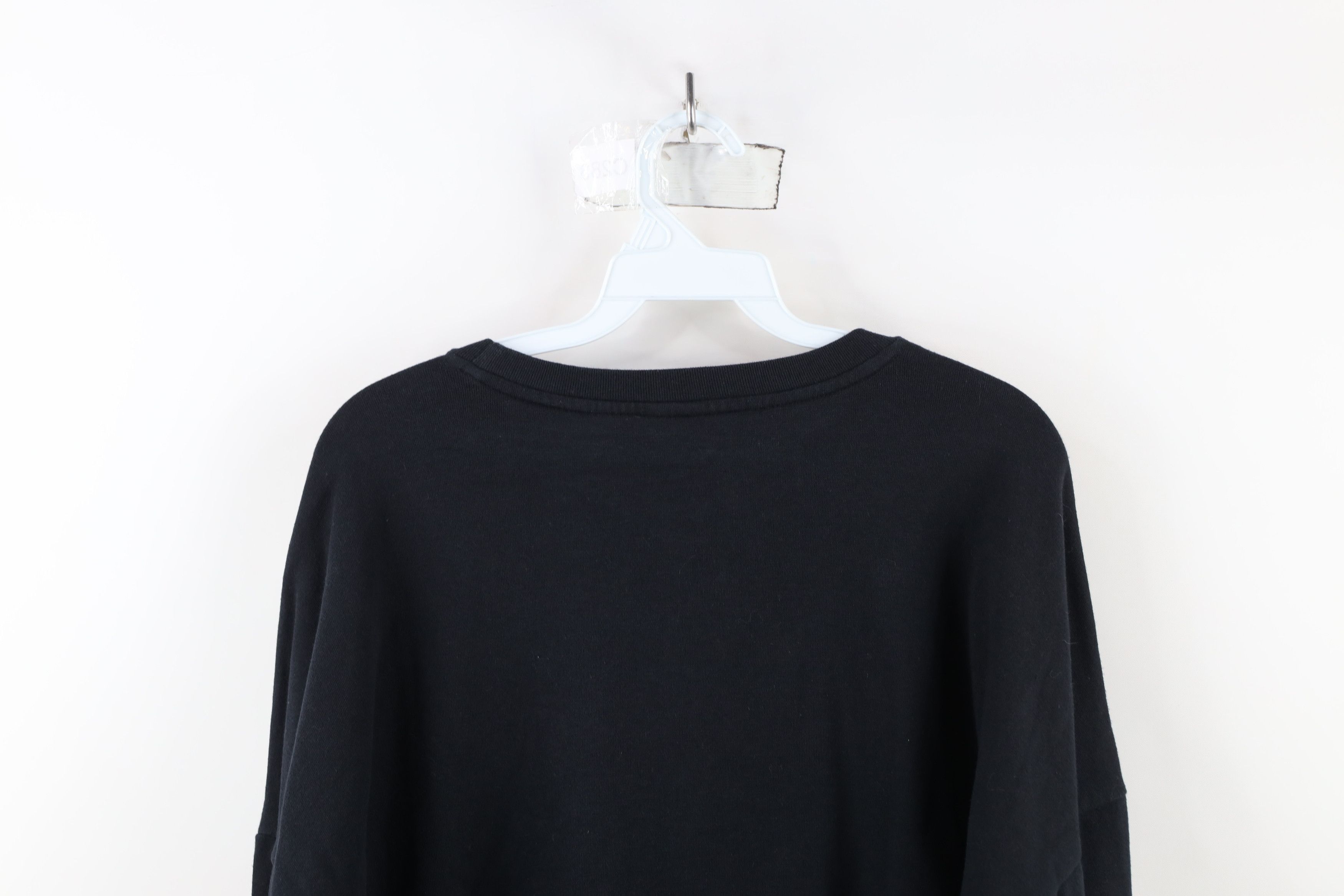 Disney × Vintage Vintage Disney Cropped Felt Patch Minnie Mouse Sweatshirt Size L / US 10 / IT 46 - 10 Thumbnail