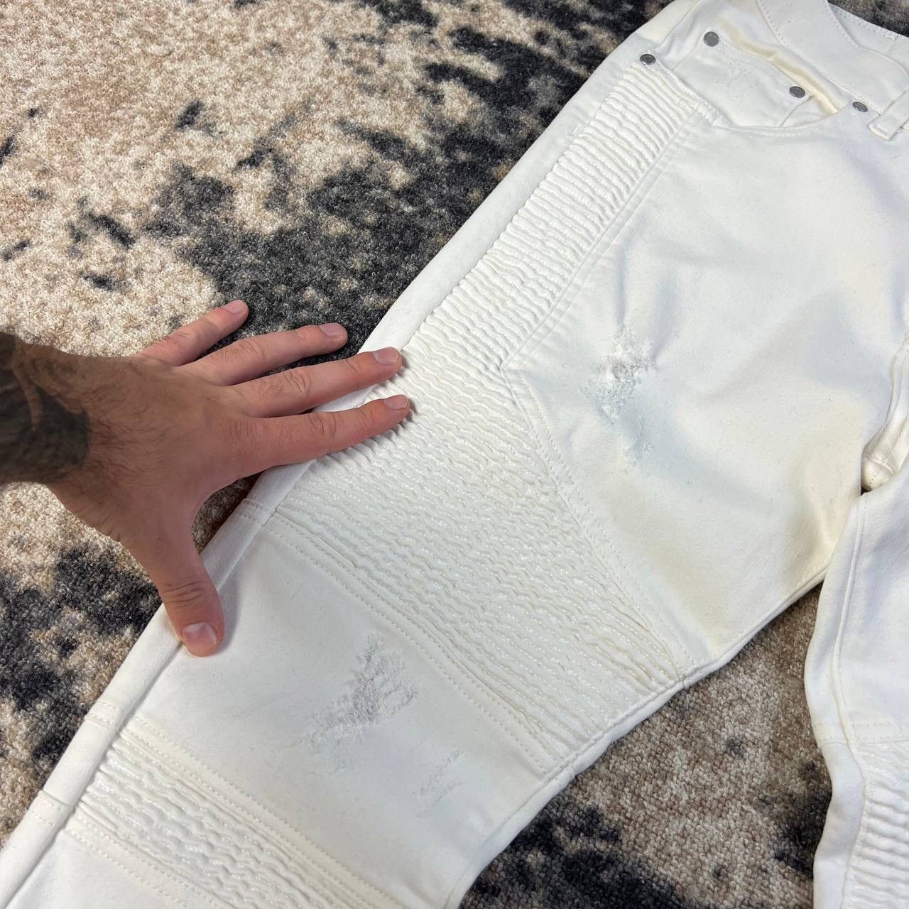 Represent Clo. Represent White Denim Slim Fit Jeans Streetwear Style Size US 32 / EU 48 - 5 Thumbnail