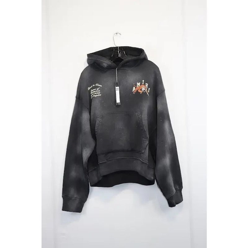 Amiri o1rshd1 Tiger Varsity Hoodie in Black Size US S / EU 44-46 / 1 - 1 Thumbnail