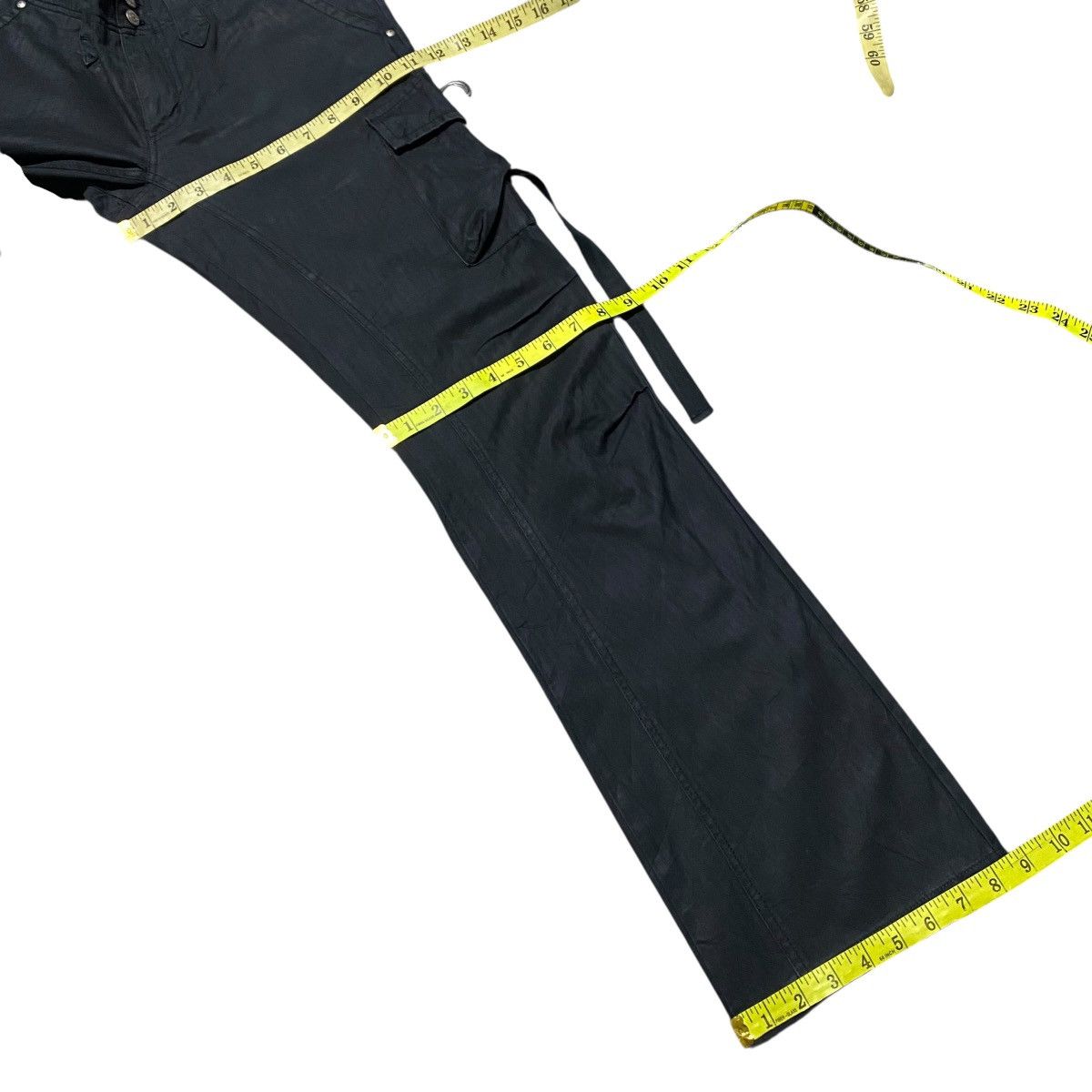 Japanese Brand × Tornado Mart Tornado Mart Cargo Flare Pants Faded Black Size 28" / US 6 / IT 42 - 19 Thumbnail