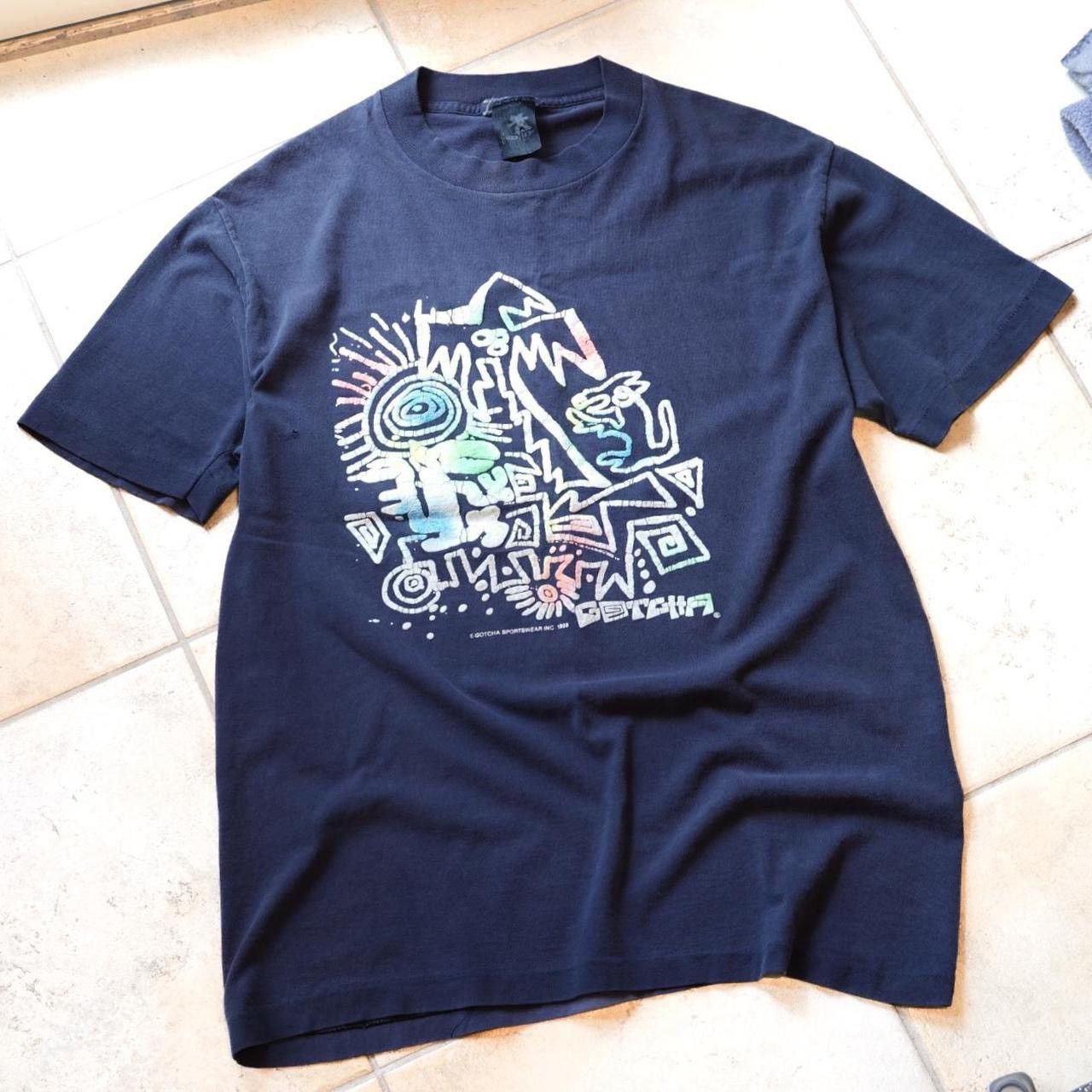Gotcha × Vintage Vintage 80s Gotcha T-Shirt - Single Stitch Made in USA Size US L / EU 52-54 / 3 - 1 Thumbnail