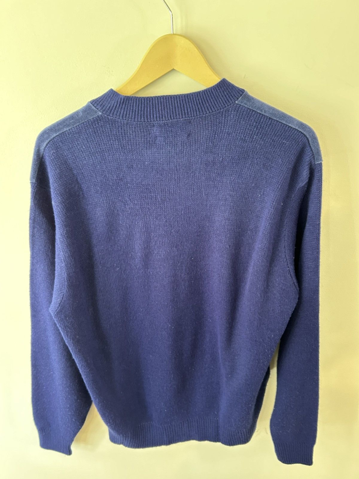 Izod × Lacoste VTG 70s 80s Izod Lacoste Blue Velour Knit Cardigan Sweater Size US L / EU 52-54 / 3 - 4 Thumbnail