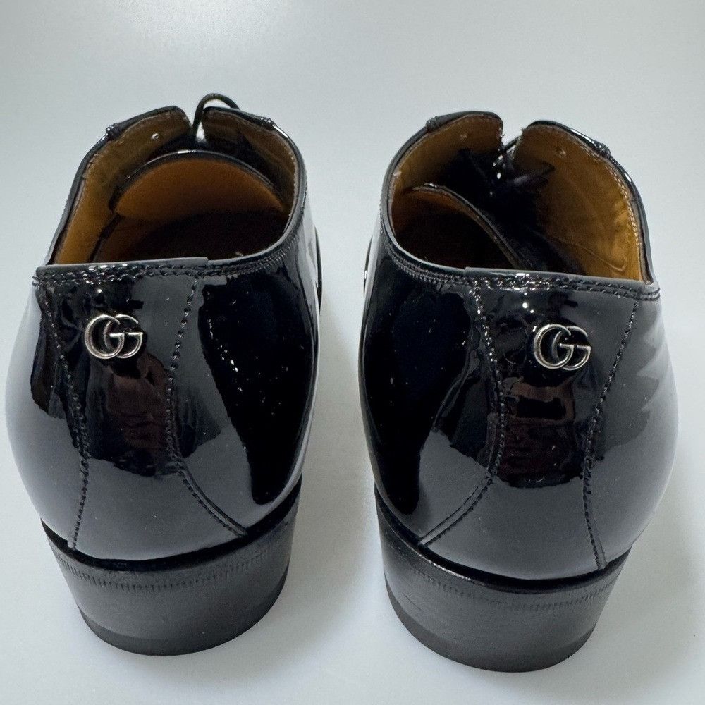 Gucci Gucci Worsh GG Patent leather Lace-Up Shoes Black Men’s Size Size US 6 / EU 39 - 4 Thumbnail
