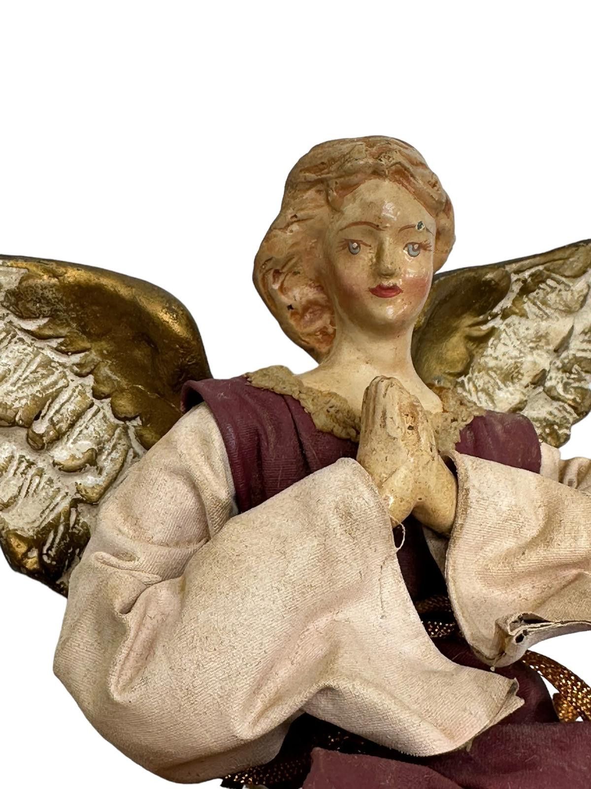 Other Angel Christmas Tree Topper Golden Wings and Praying Hands Size ONE SIZE - 3 Thumbnail