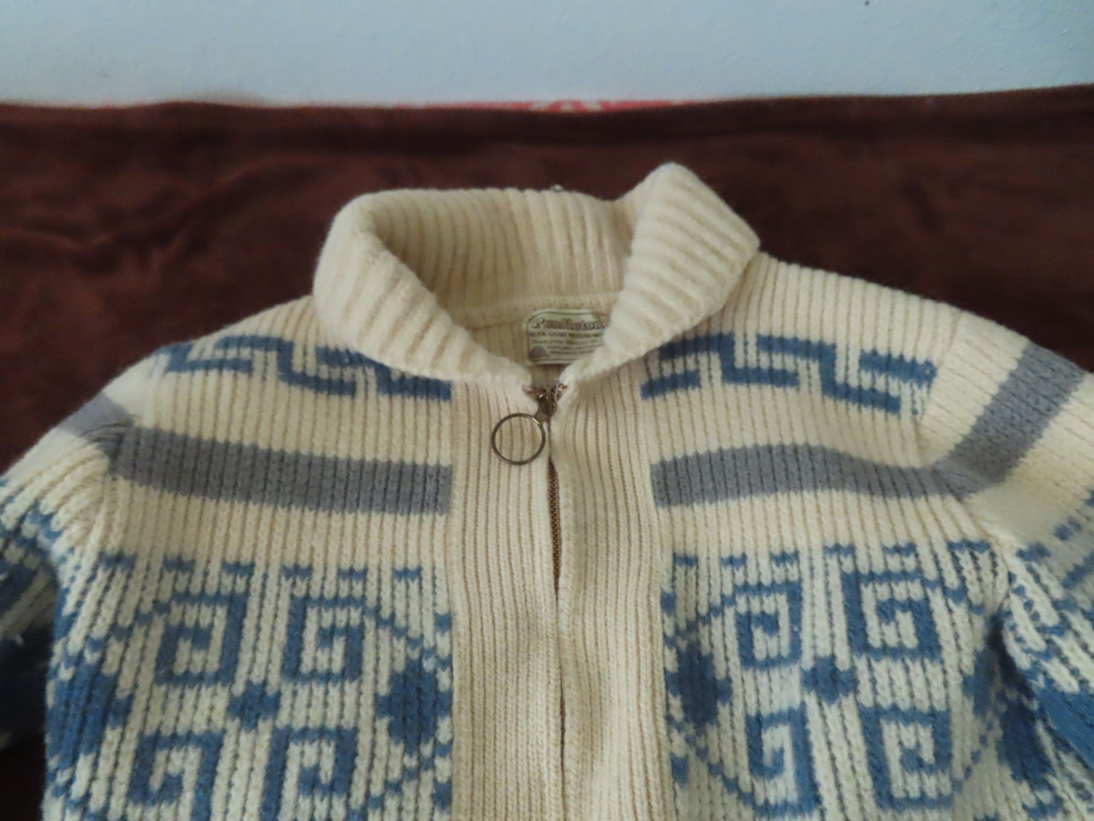 Pendleton × Vintage VTG 70s Mens Pendleton USA Sweater Jacket Lebowski Cowichan Size US M / EU 48-50 / 2 - 6 Thumbnail