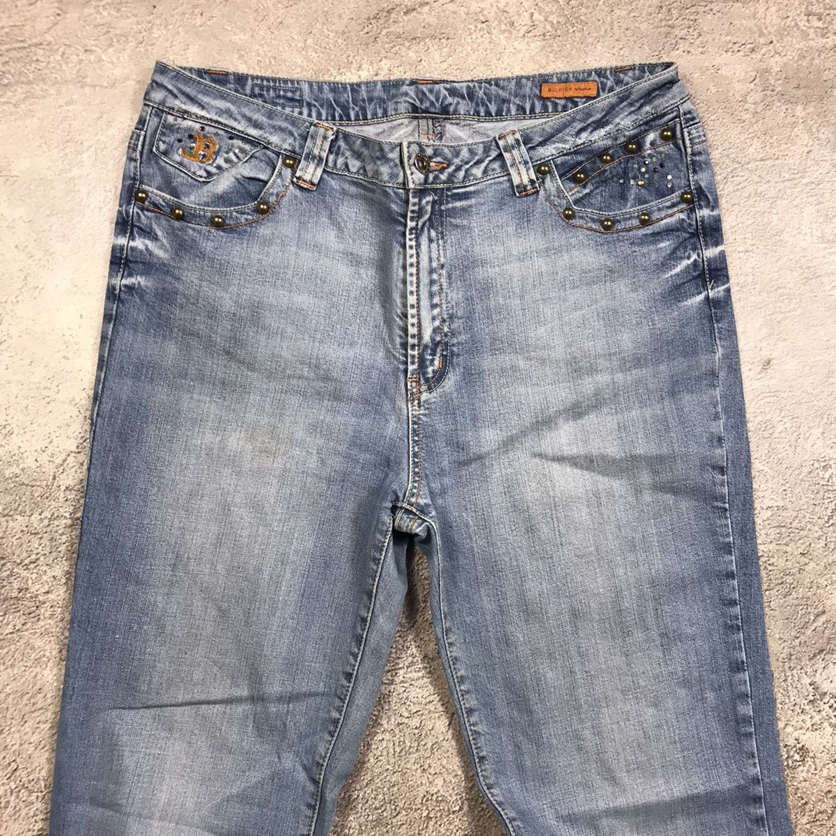 Vintage Vintage Y2K Distressed Flared Jeans Baggy Wide Leg Skate 32 Size 32" / US 10 / IT 46 - 3 Thumbnail