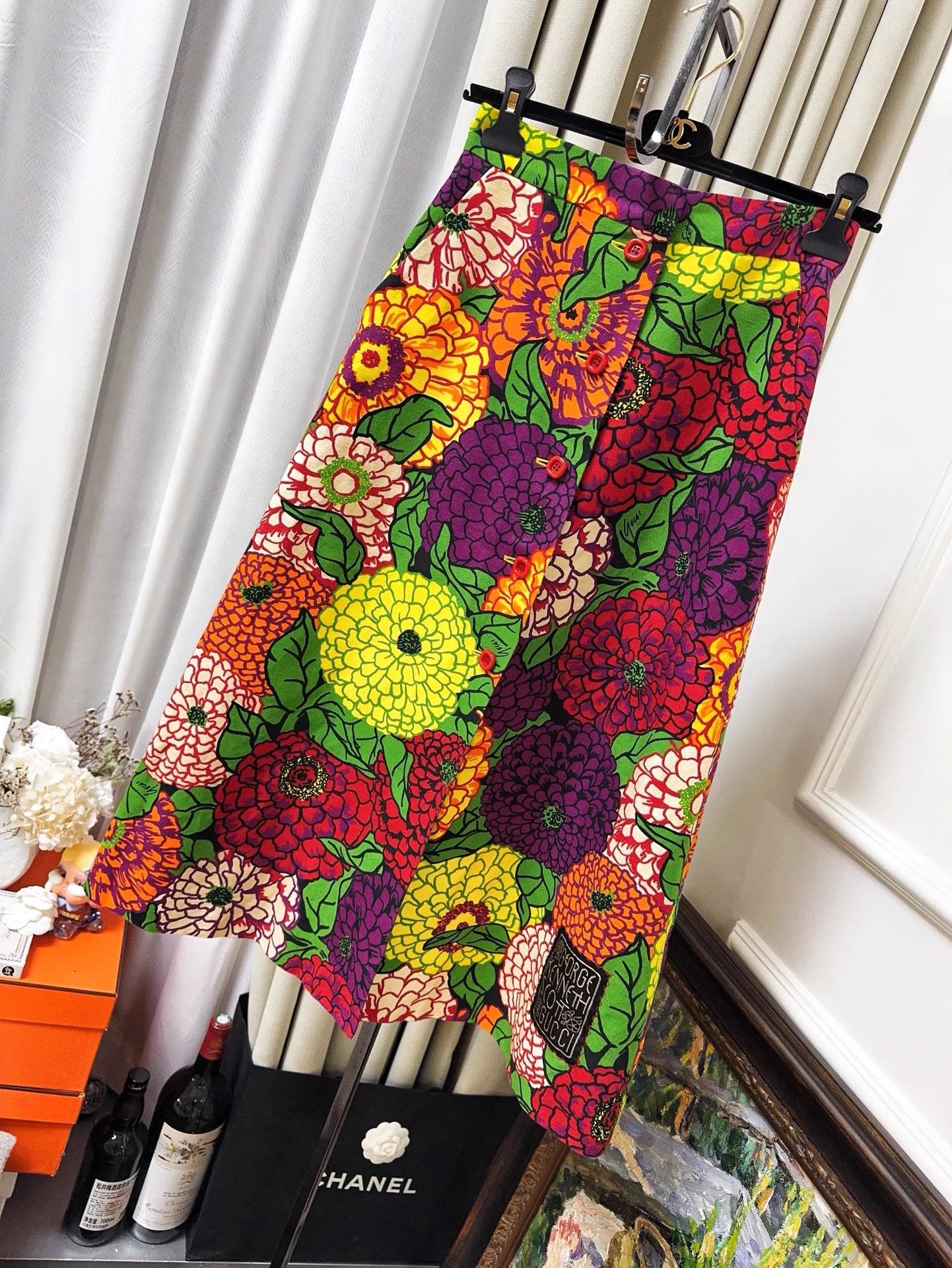 Gucci Gucci Floral Single-Breasted Long Skirt 38 IT Size S / US 4 / IT 40 - 1 Thumbnail