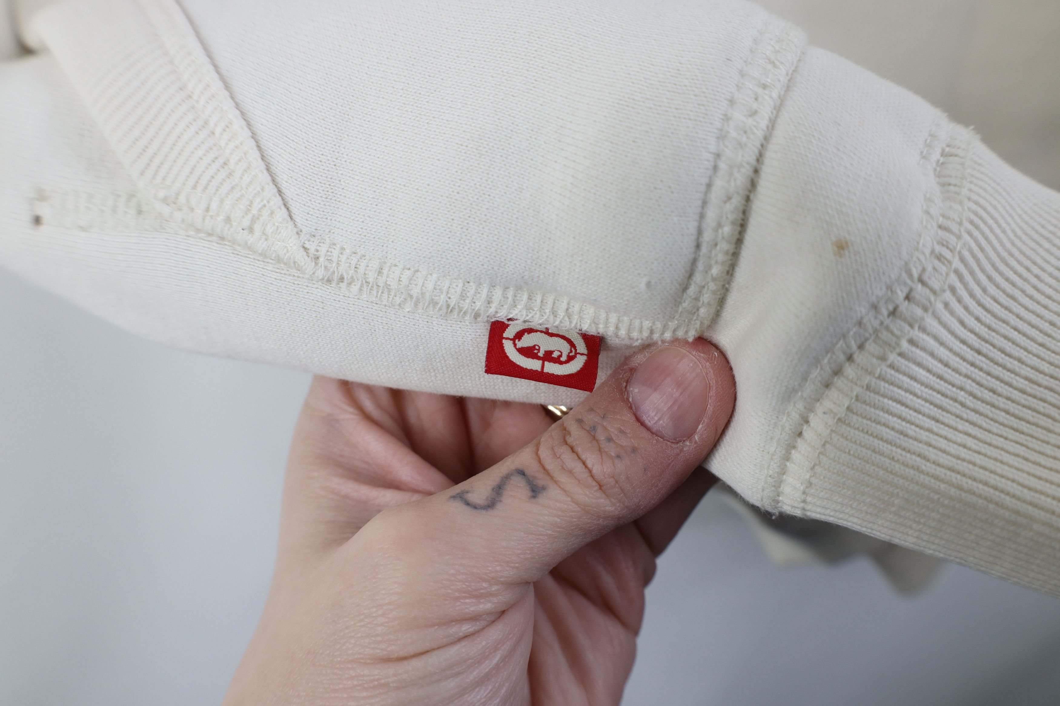 Ecko Unltd. Vintage 90s Y2K Ecko Spell Out Striped Heavyweight Hoodie Size US L / EU 52-54 / 3 - 14 Thumbnail