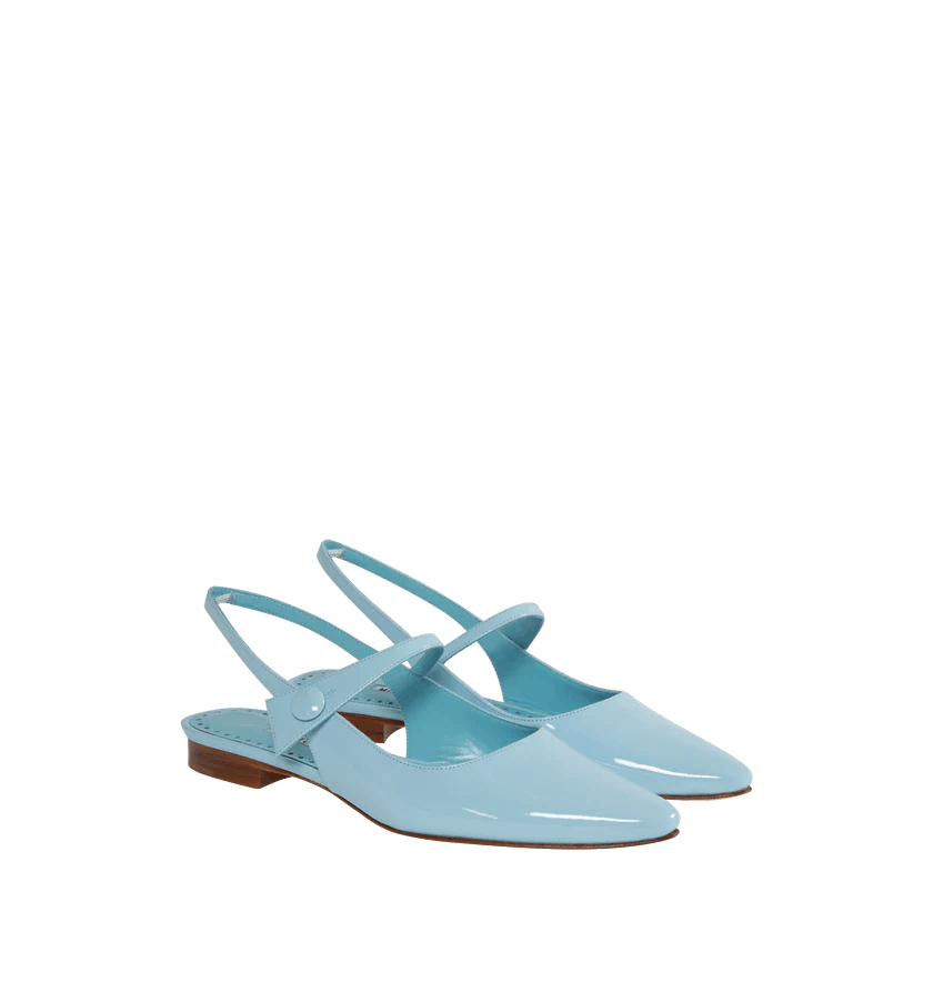 Manolo Blahnik o1h1sh10624 Flat in Light Blue Size US 7 / IT 37 - 2 Thumbnail