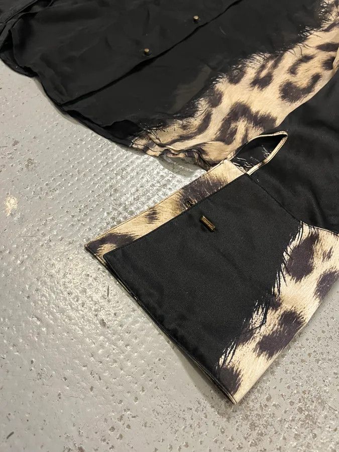 Roberto Cavalli AW2001 Roberto Cavalli Black Silk Leopard Print Shirt Size L / US 10 / IT 46 - 6 Thumbnail