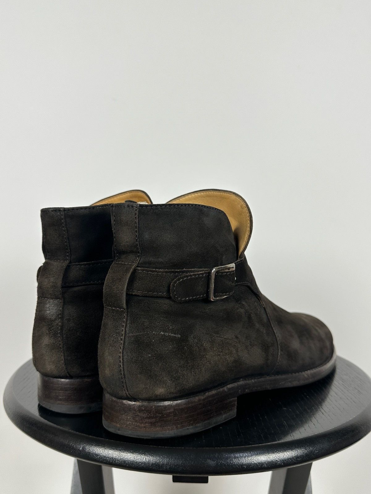 Officine Creative Officine Creative Brown Suede Biker Buckle Strap Boots Size US 10 / EU 43 - 3 Thumbnail