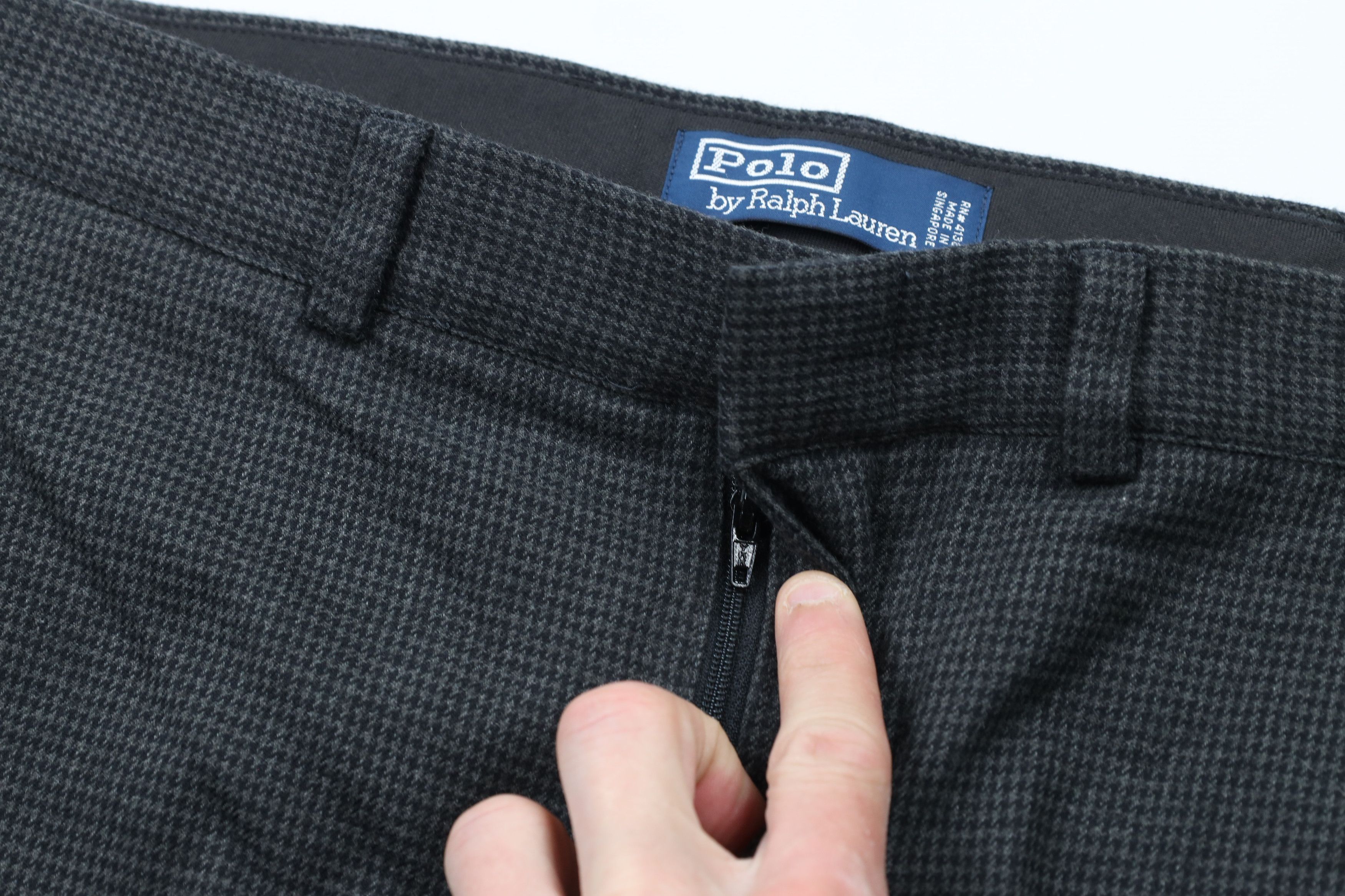 Ralph Lauren × Vintage Vintage 90s Ralph Lauren Houndstooth Wide Leg Chino Pants Size US 34 / EU 50 - 6 Thumbnail