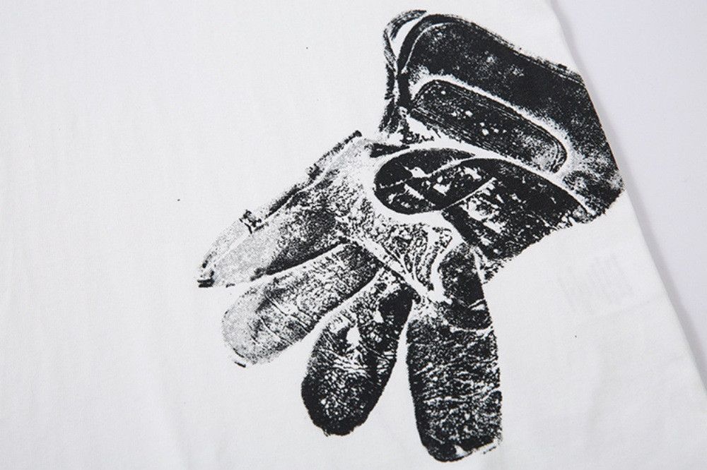Japanese Brand × Vintage Fun gloves print hip-hop trendy loose short-sleeved T-shirt Size US M / EU 48-50 / 2 - 3 Thumbnail