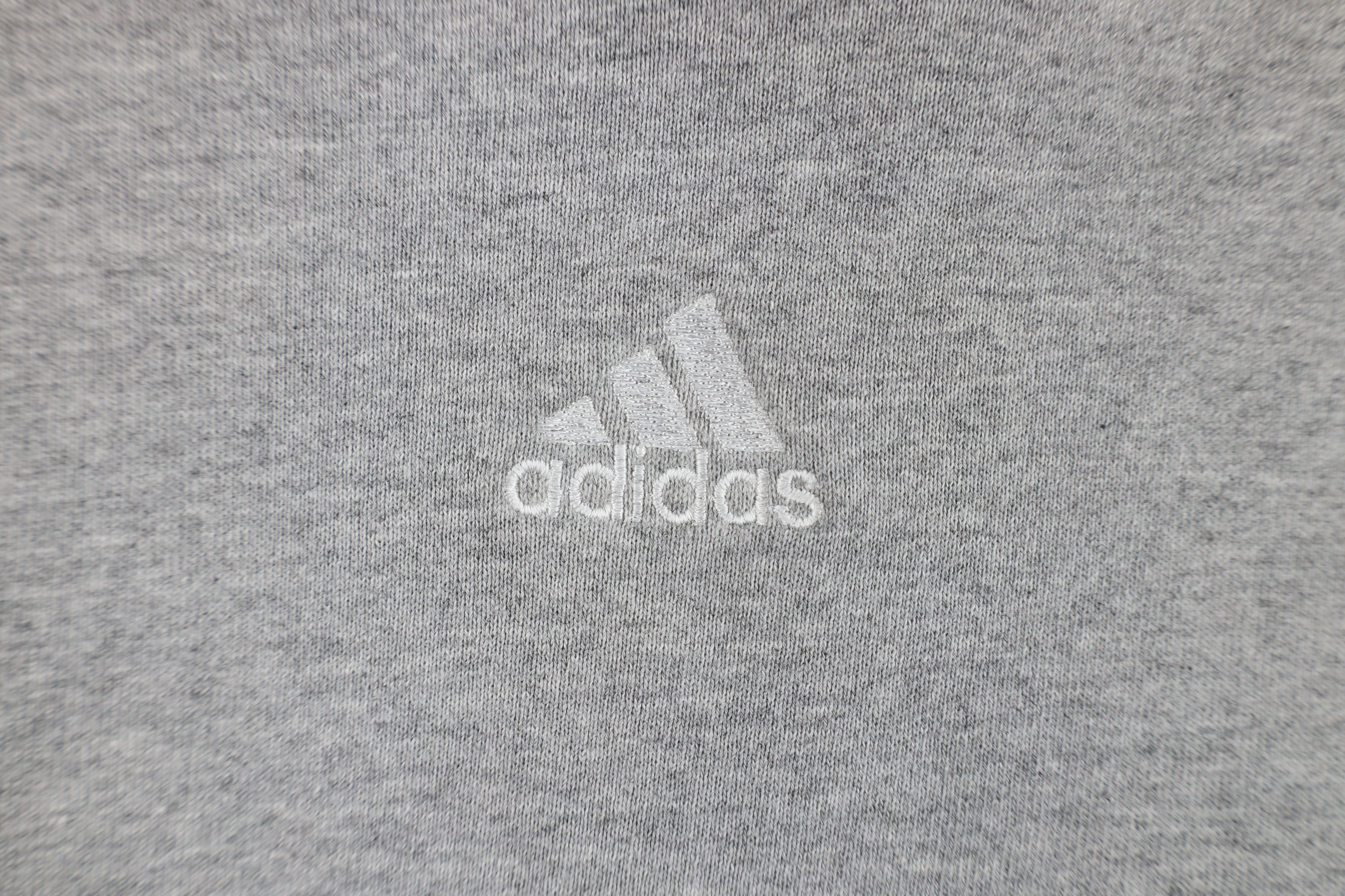 Adidas Vintage 90s Y2K Adidas Logo Heavyweight Hoodie Gray USA Size US XXL / EU 58 / 5 - 4 Thumbnail