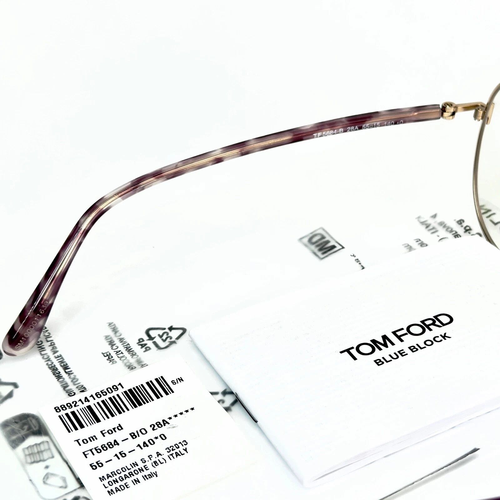 Tom Ford TOM FORD TF5684B 28A Gold Optical Eyeglass 5684 FT5684 Size ONE SIZE - 4 Thumbnail