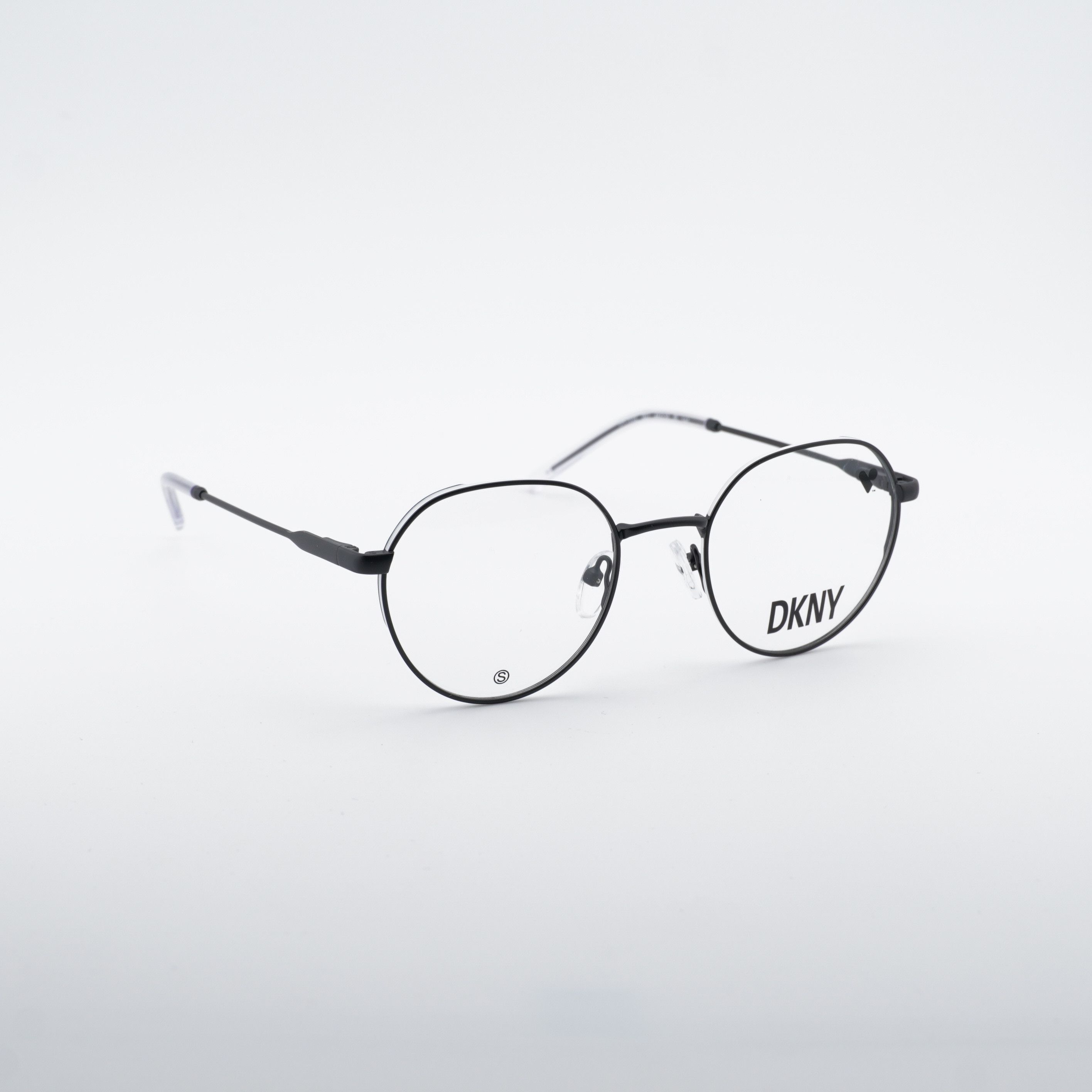 DKNY DKNY DK1032 001 Eyeglasses Matte Black 48mm Round Frame Size ONE SIZE - 6 Thumbnail