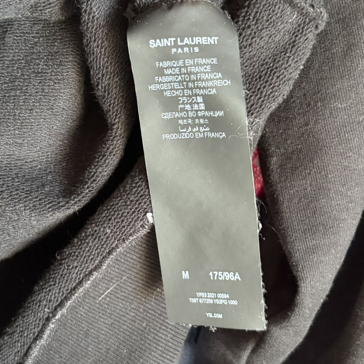 Saint Laurent Paris Black Saint Laurent Paris Logo Hoodie Size M Size US S / EU 44-46 / 1 - 6 Thumbnail