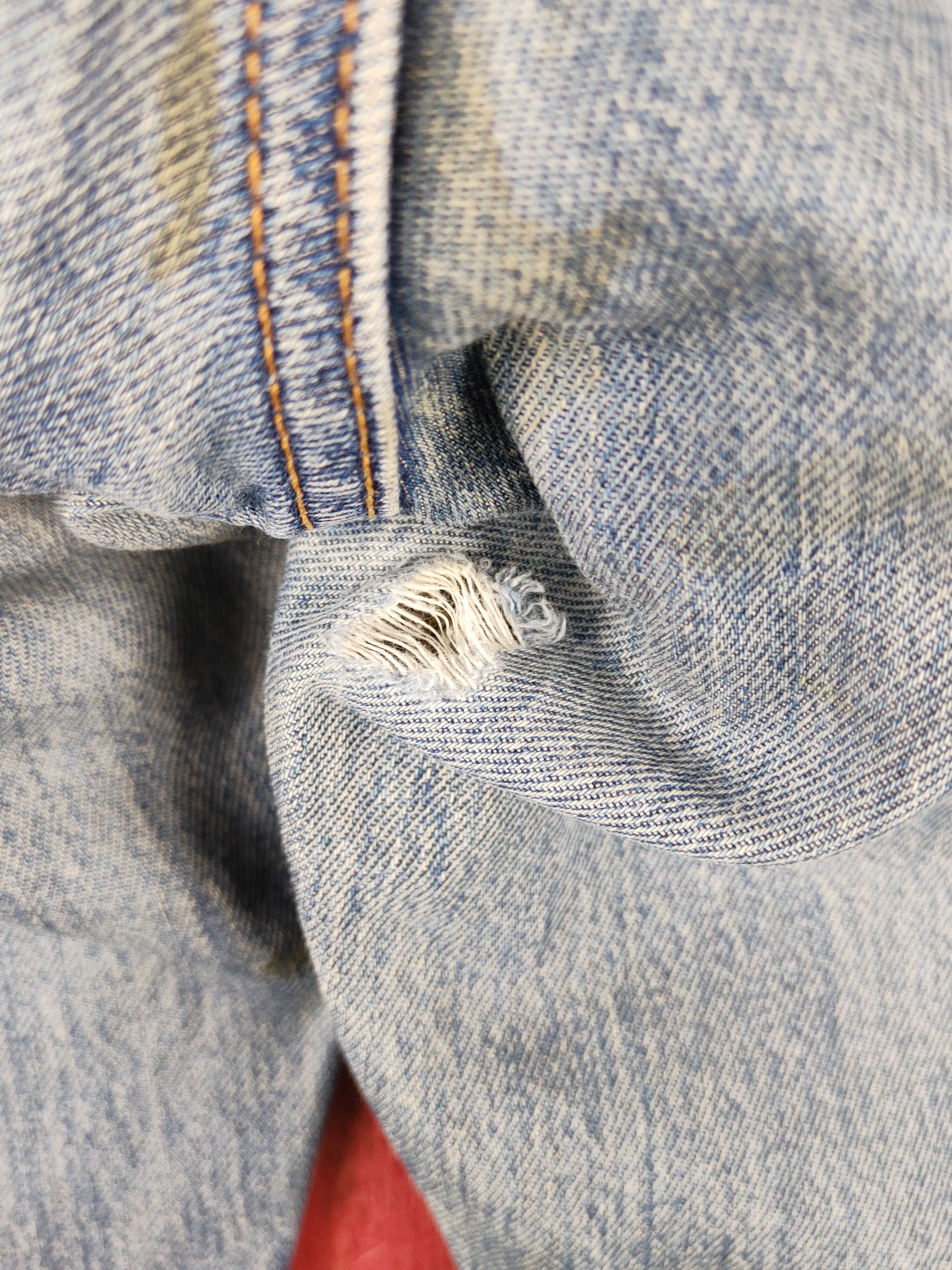 Japanese Brand Uniqlo Blue Faded Distressed Ripped Jeans #S1625 Size US 31 - 9 Thumbnail
