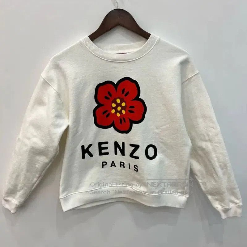 Kenzo KENZO White Cropped Long Sleeve Sweatshirt . Size S / US 4 / IT 40 - 6 Thumbnail