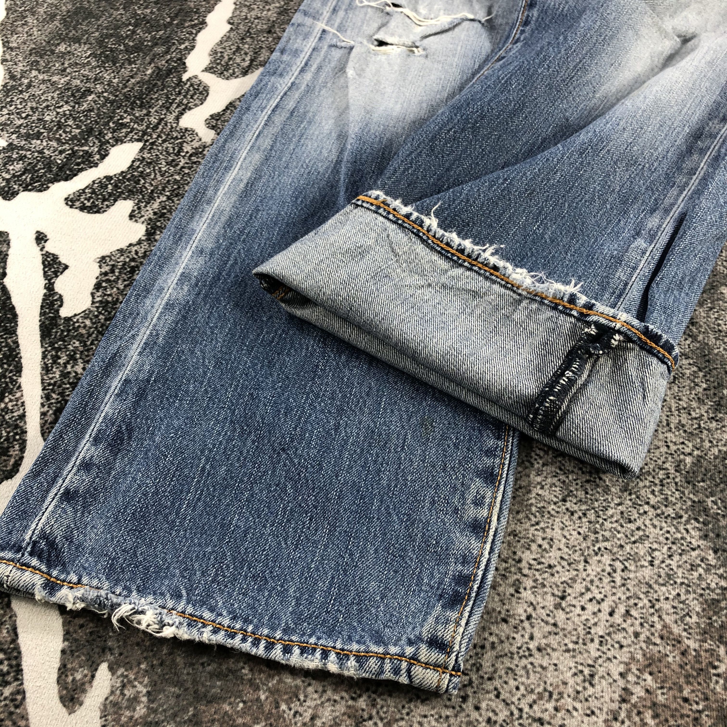Levi's Vintage Levis 503 Jeans Distress Faded Blue Denim KJ957 Size US 34 / EU 50 - 7 Thumbnail