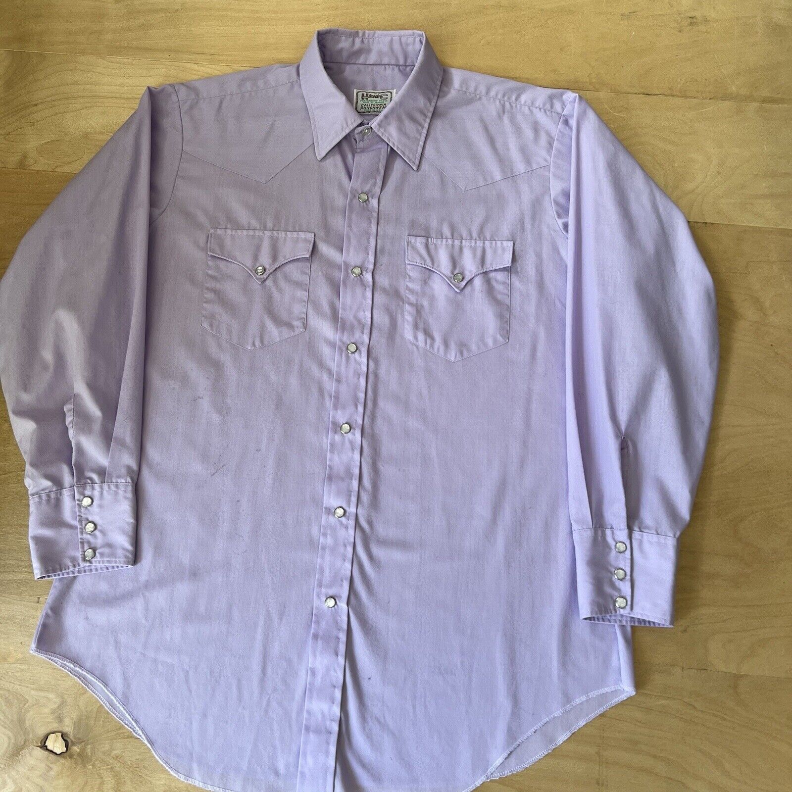 Vintage Vintage H Bar C Pearl Snap Shirt 16.5 Purple Western Wear Size US XXL / EU 58 / 5 - 7 Thumbnail